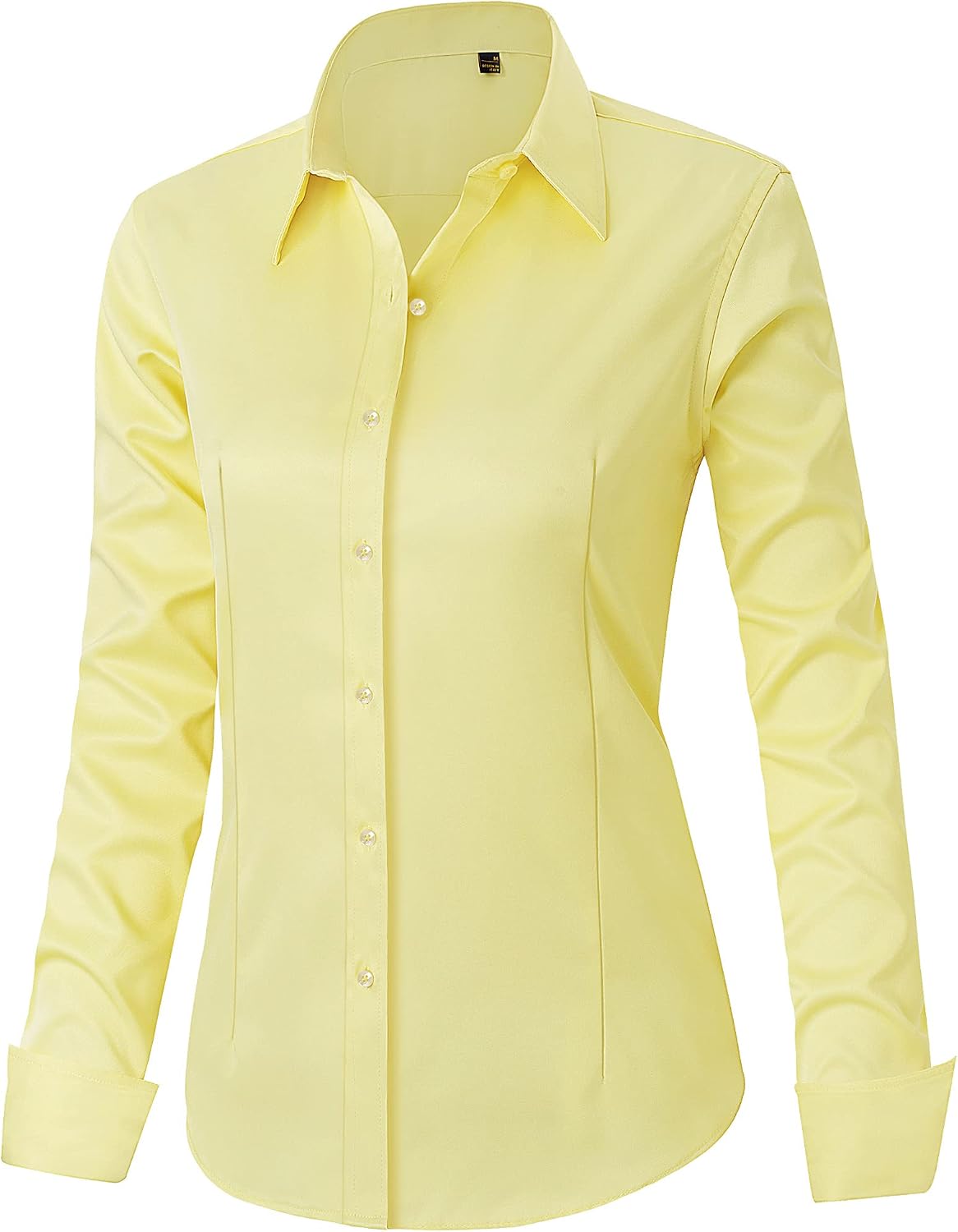 J.VER Womens Dress Shirts Long Sleeve Button Down Shirt Wrinkle-Free Business Casual Blouse Office Work Tops