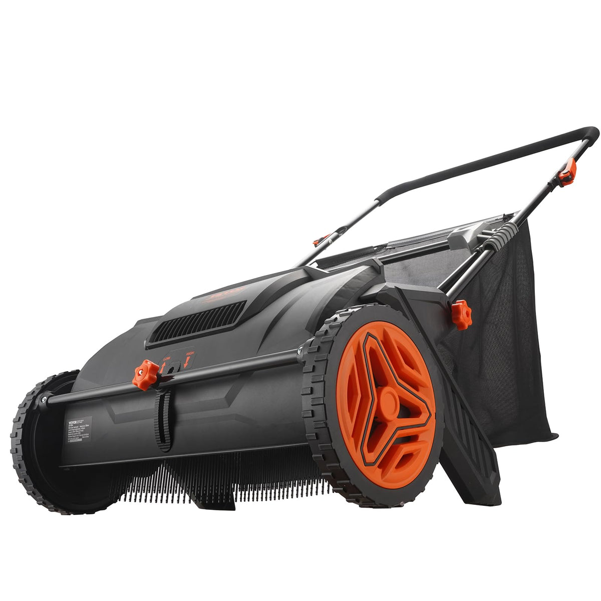 VEVOR Push Lawn Sweeper 26 in Leaf & Grass Collector 7 cu. ft. Hopper Bag Father Jim Norris notebooks