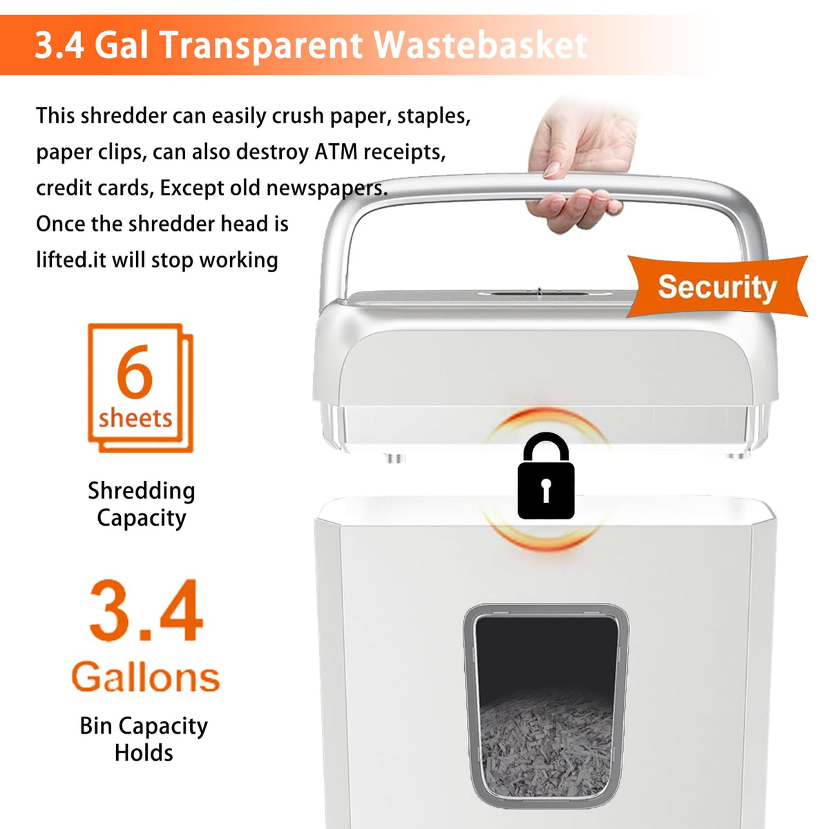 Bonsaii 6-Sheet Micro Cut Paper Shredder for Home, High Security Level P-4 Father Jim Norris notebooks
