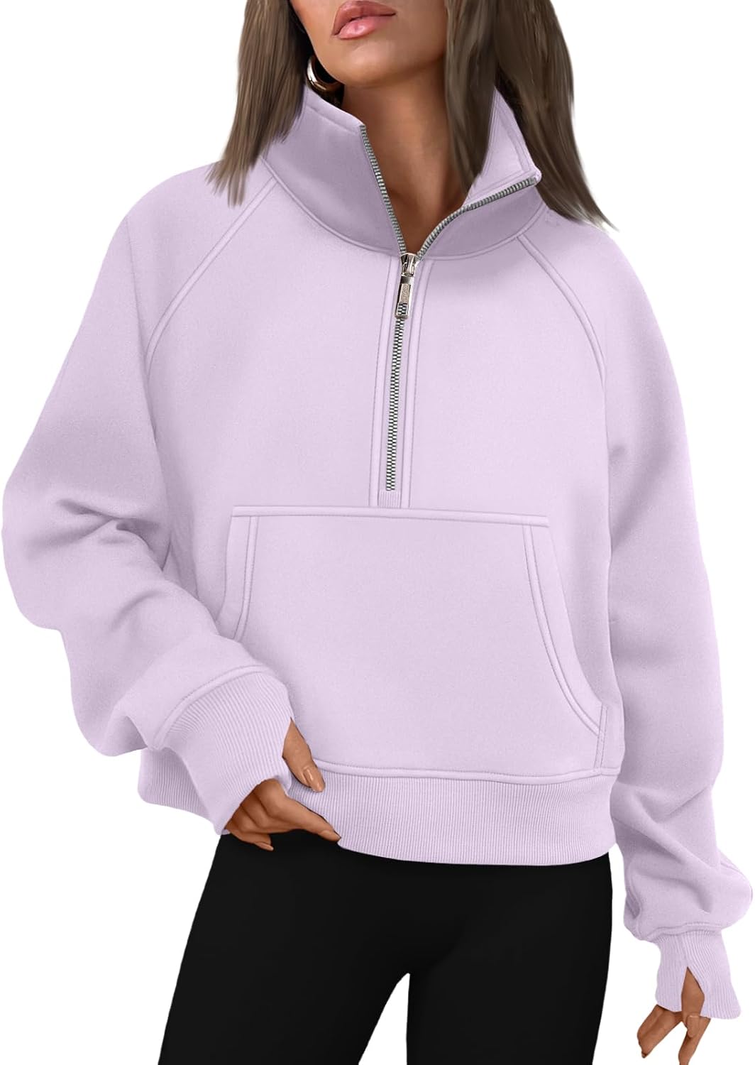 AUTOMET Womens Sweatshirts Half Zip Fleece Pullover Fall Outfits