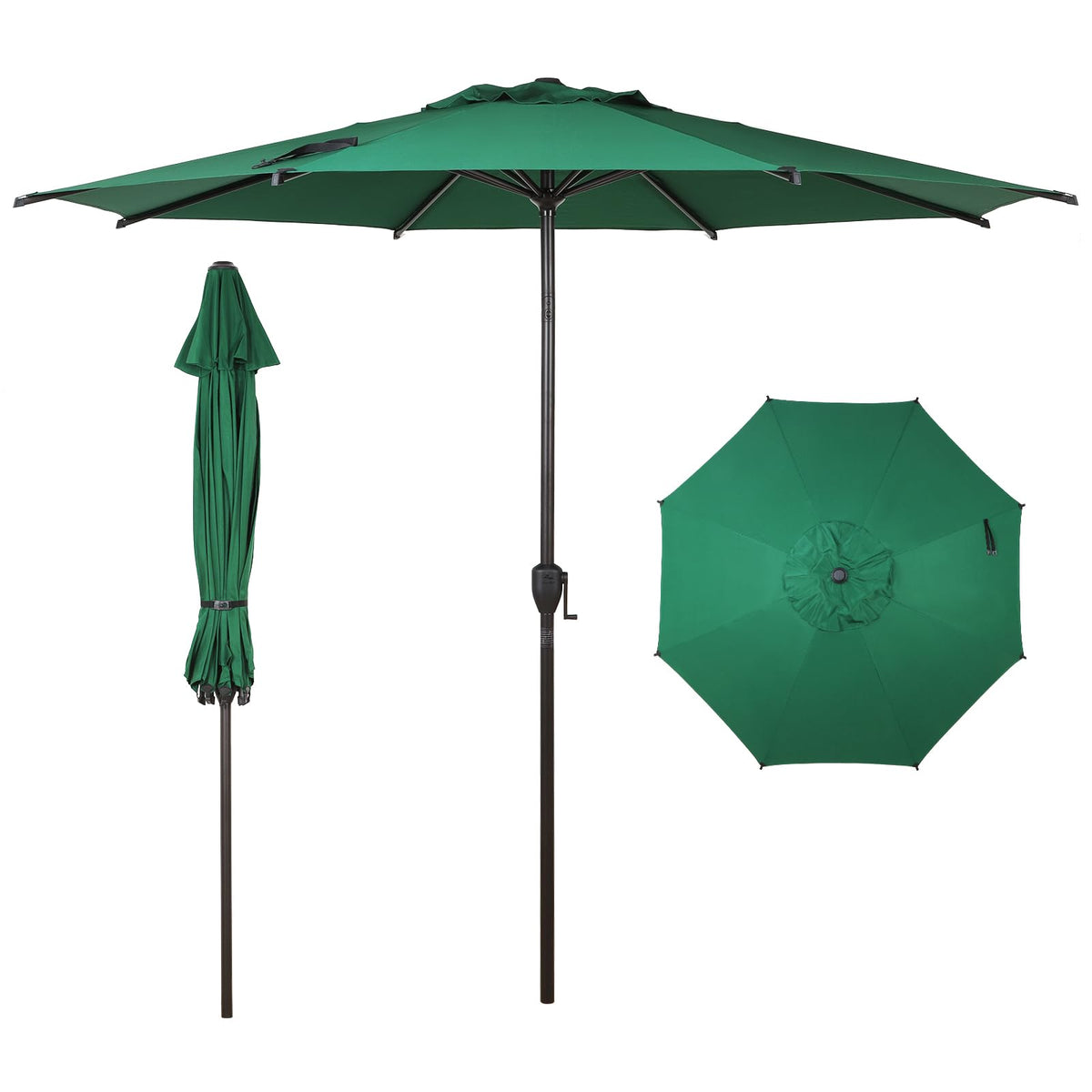 Abba Patio 7.5FT Lyon Outdoor Patio Umbrella Outdoor Table Umbrella with Push Button Tilt and Crank Market Umbrella 6 Sturdy Ribs UV Protection Waterproof for Garden Deck Backyard Pool Grey Father Jim Norris notebooks