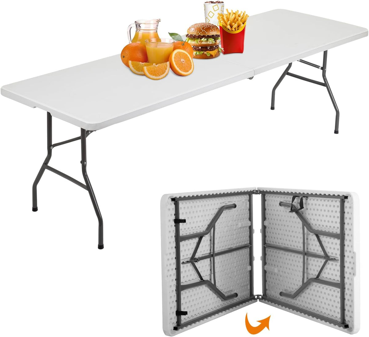 BestOffice | 6FT Folding Table | Black | Portable Plastic Table Father Jim Norris notebooks