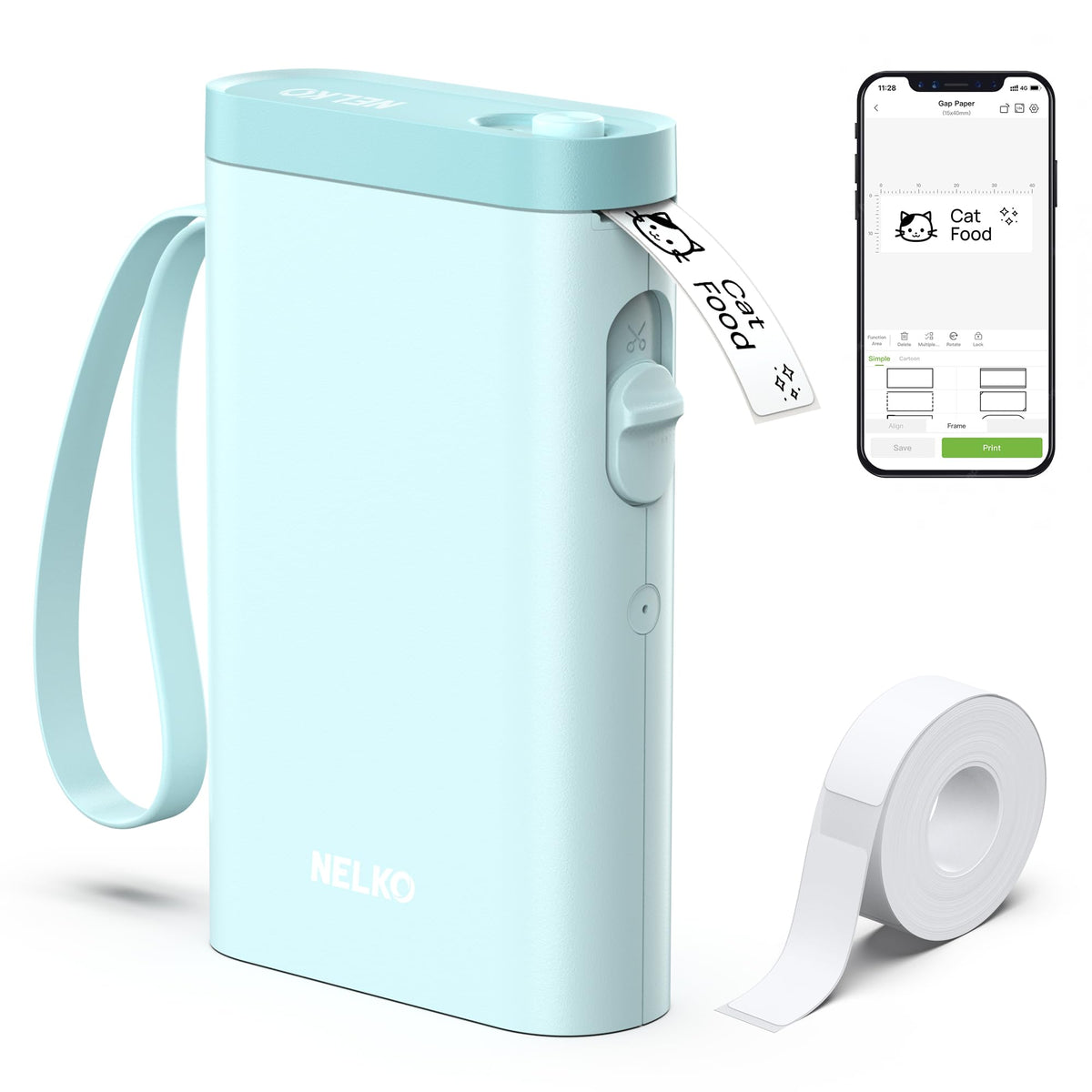 Nelko P21 Label Maker Machine with Tape, Bluetooth Label Printer, White Father Jim Norris notebooks