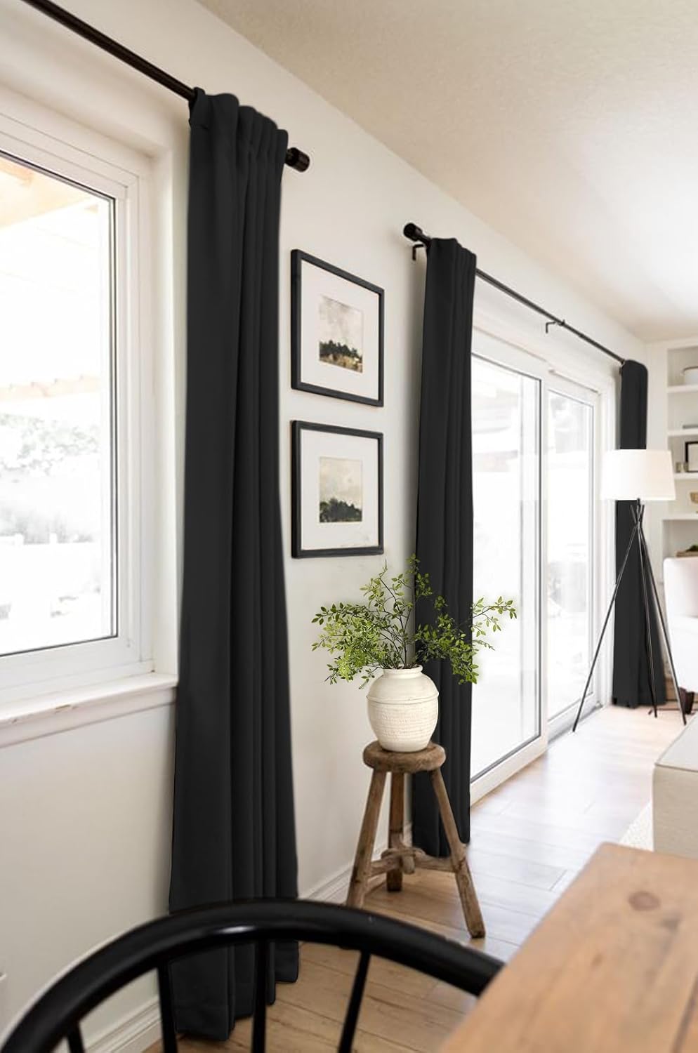 Blush Pink Total Blackout Sliding Door Curtains 96 Inches Long