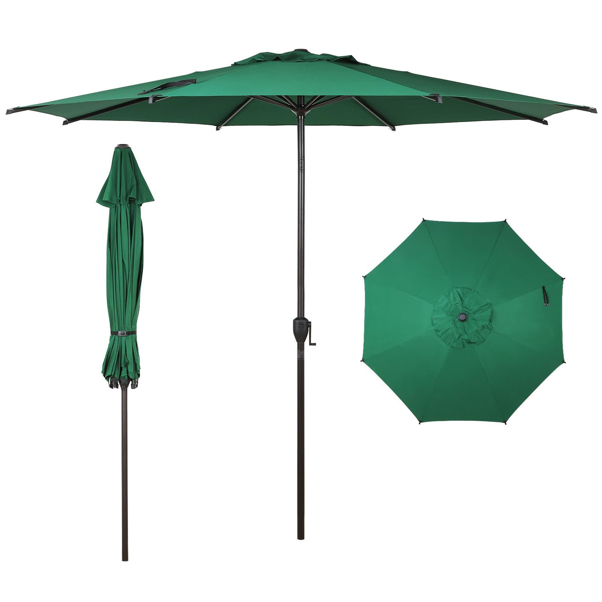 Abba Patio 7.5FT Lyon Outdoor Patio Umbrella Outdoor Table Umbrella with Push Button Tilt and Crank Market Umbrella 6 Sturdy Ribs UV Protection Waterproof for Garden Deck Backyard Pool Grey Father Jim Norris notebooks
