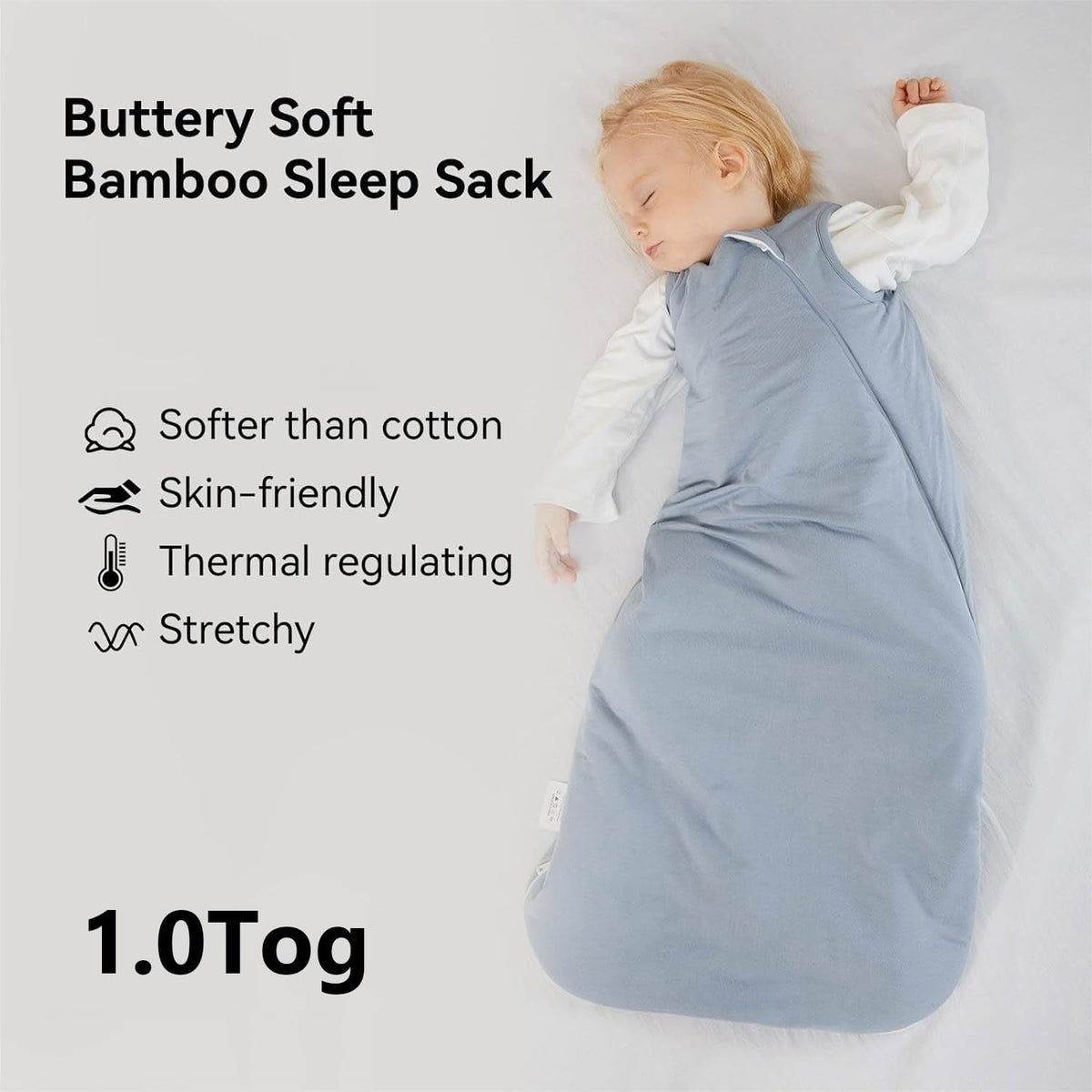 BubblePanda Rayon Made from Bamboo Sleep Sack 6-12 Months 1.0 Tog Baby
