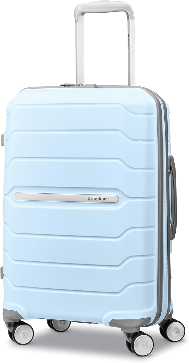 Samsonite Freeform Medium Luggage with Dual 360° Spinner Wheels - Checked Suitcase - TSA Lock, Airline-Approved - Lightweight Durable Polypropylene Expandable Hardshell - Amethyst Purple