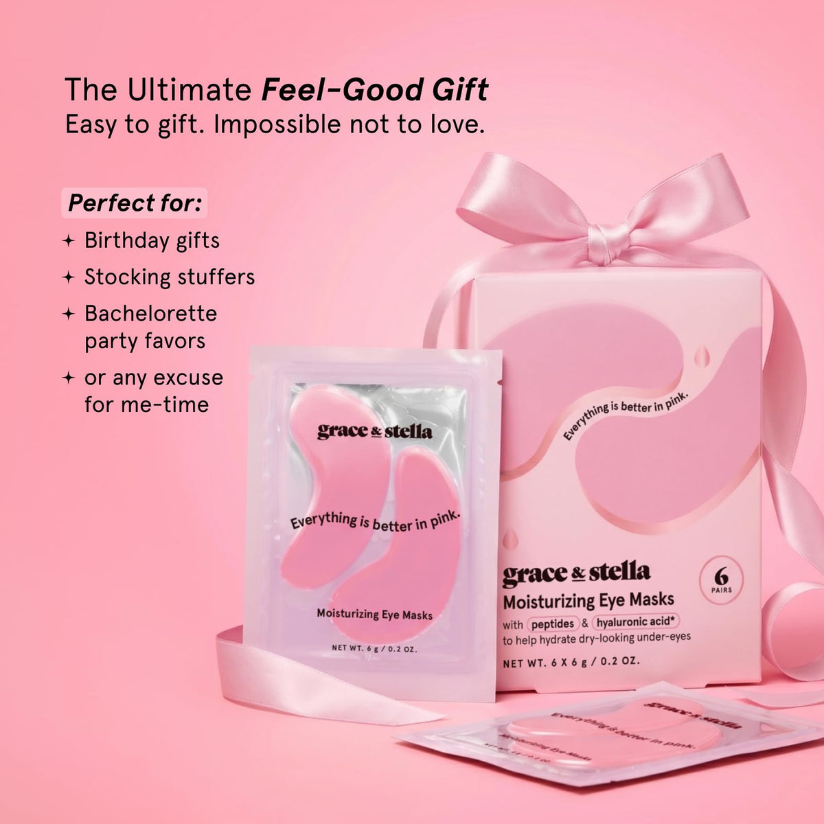 grace & stella Award Winning Eye Patches for Women (24 Pairs, Gold)