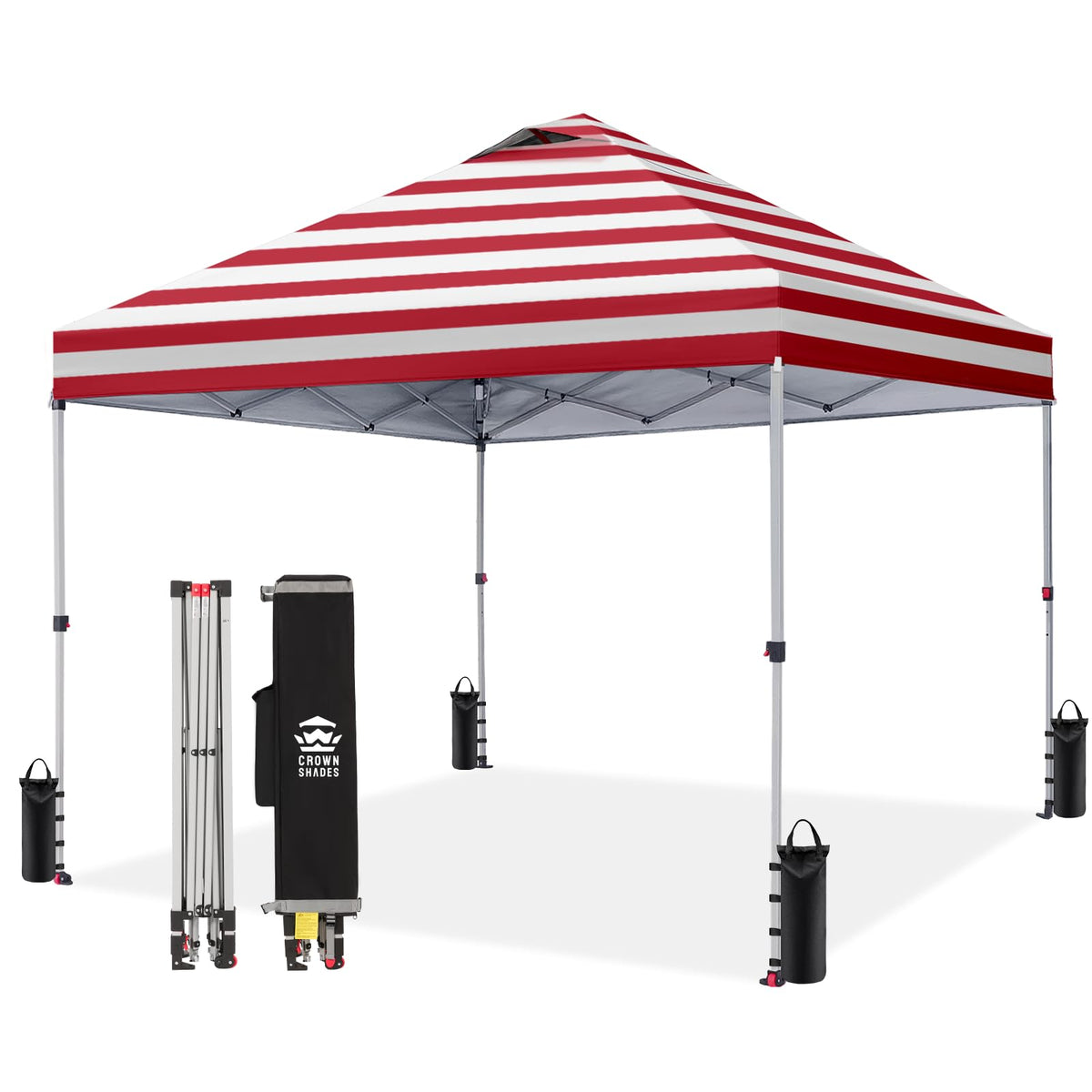 CROWN SHADES 10x10 Pop Up Canopy Tent with One Push Setup, Blue Father Jim Norris notebooks