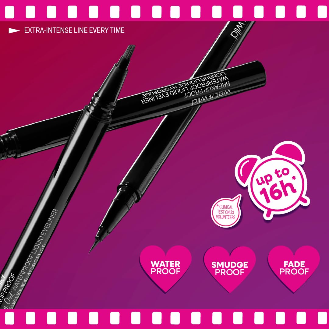 Liquid Eyeliner - Ultra-Fine Brush, Waterproof, Long-Lasting - Cruelty-Free & Vegan - Ultra Black