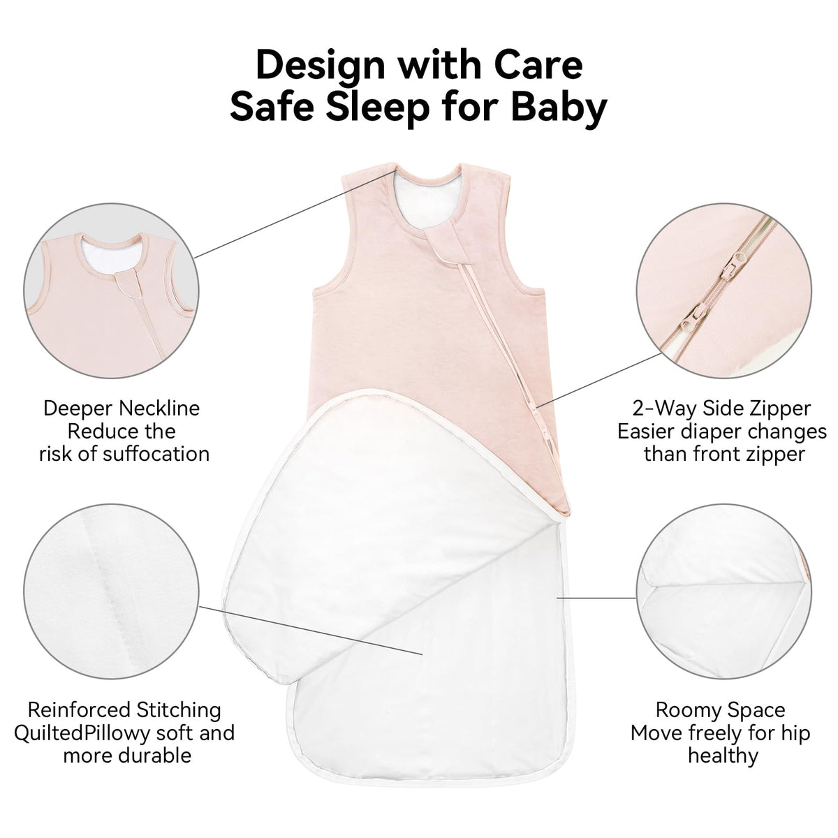 BubblePanda Rayon Made from Bamboo Sleep Sack 6-12 Months 1.0 Tog Baby