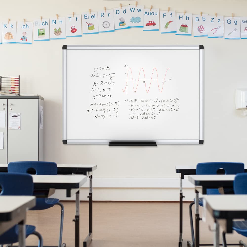 VIZ-PRO Magnetic Dry Erase Board, 36 X 24 Inches, Silver Aluminium Frame Father Jim Norris notebooks