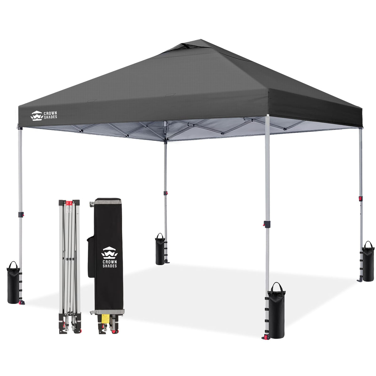CROWN SHADES 10x10 Pop Up Canopy Tent with One Push Setup, Blue Father Jim Norris notebooks