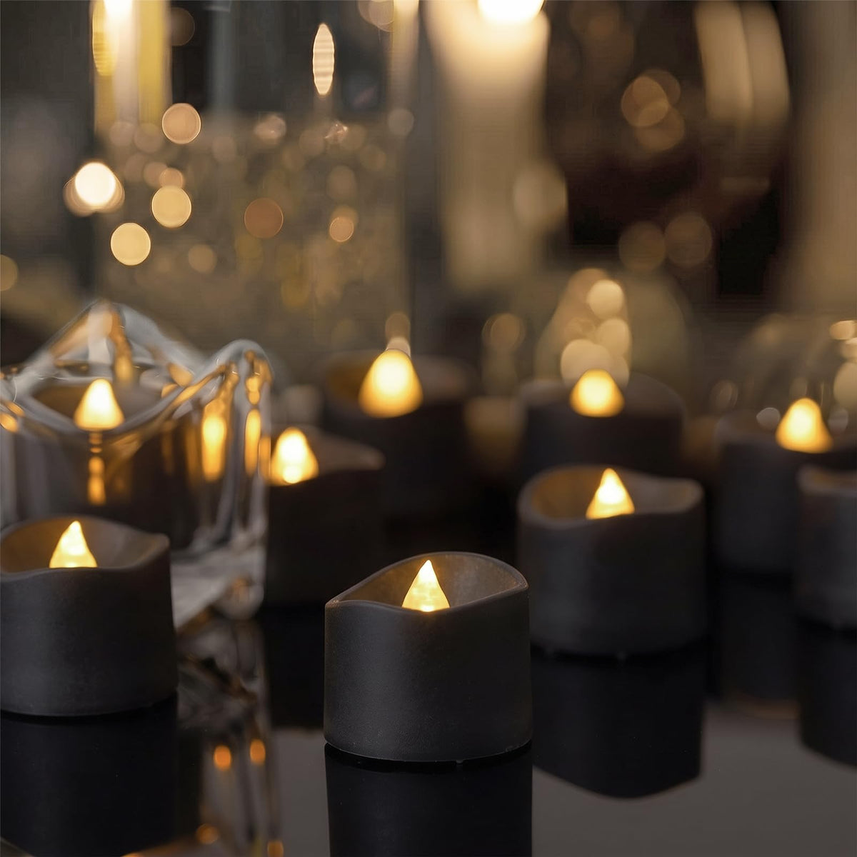 Homemory 24-Pack Black Flameless Battery Tea Light Candles, 200+ Hours Father Jim Norris notebooks