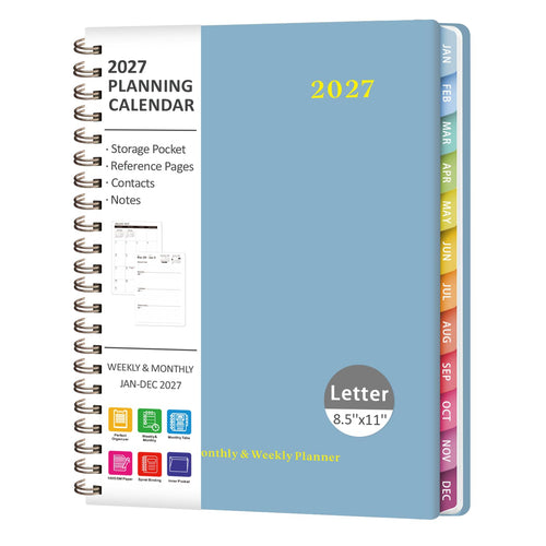 2027 Planner, Weekly and Monthly Calendar Planner Book, A5(6.3'' x 8.5'') Father Jim Norris notebooks