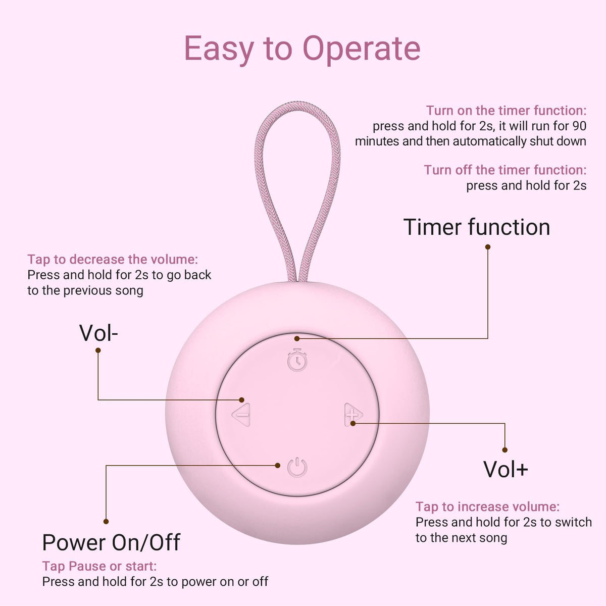 Portable Baby Sound Machine & Essentials for Babies & Kids-Putty