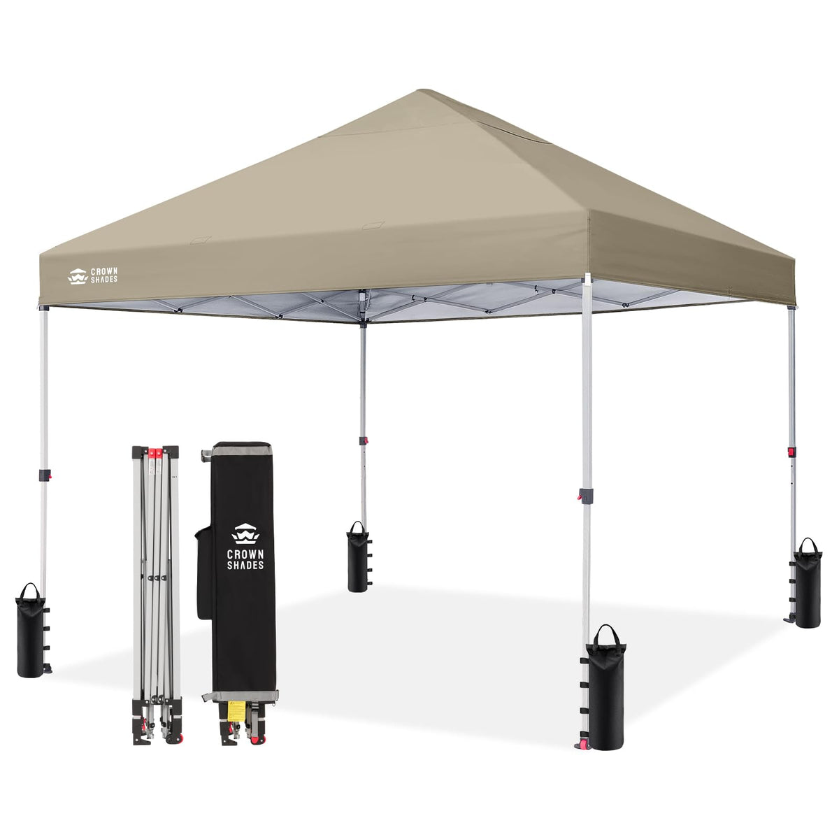 CROWN SHADES 10x10 Pop Up Canopy Tent with One Push Setup, Blue Father Jim Norris notebooks