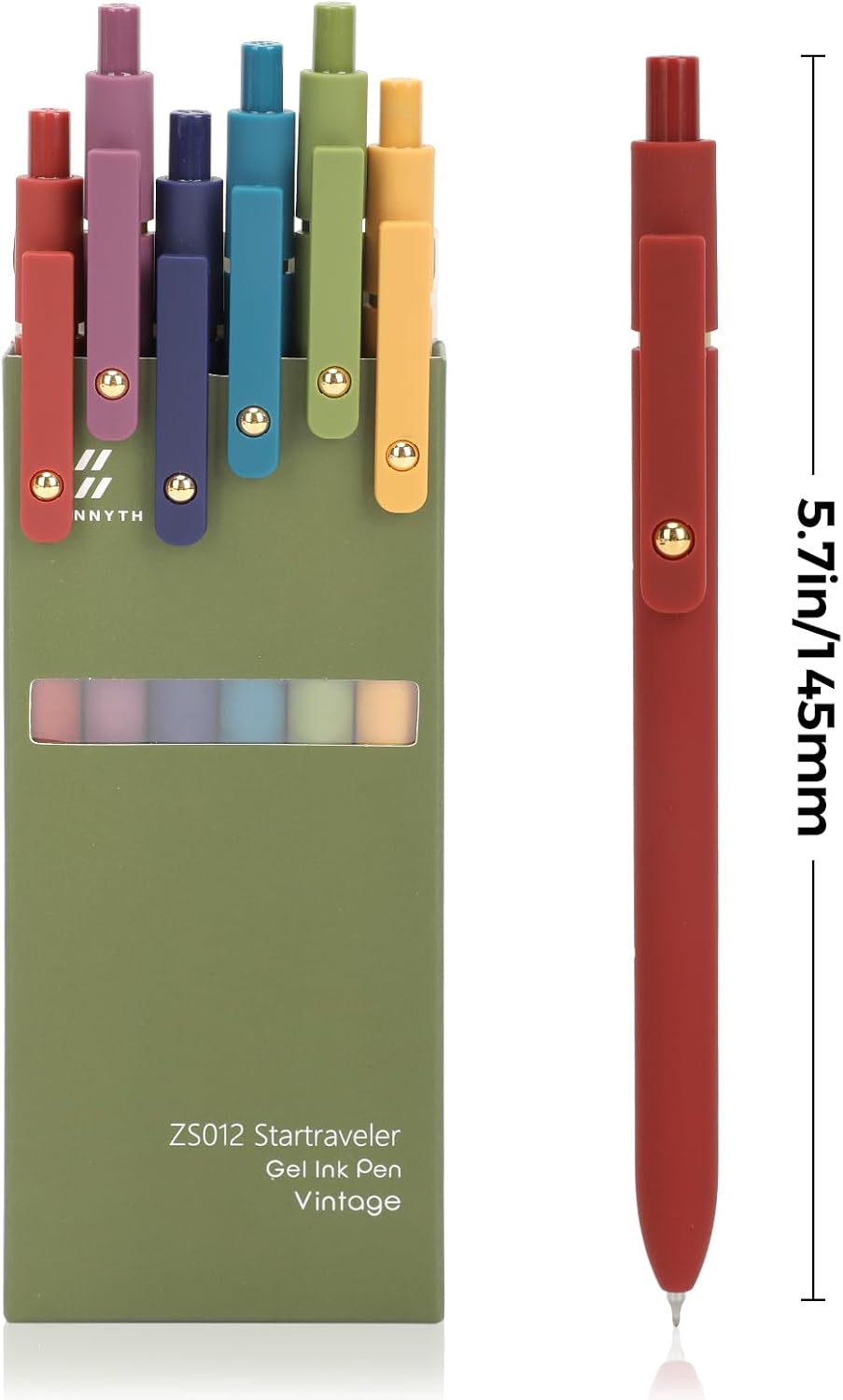 Ddaowanx Gel Pens,6 Pcs 0.5mm Retractable Quick Dry Black Ink Pens Father Jim Norris notebooks