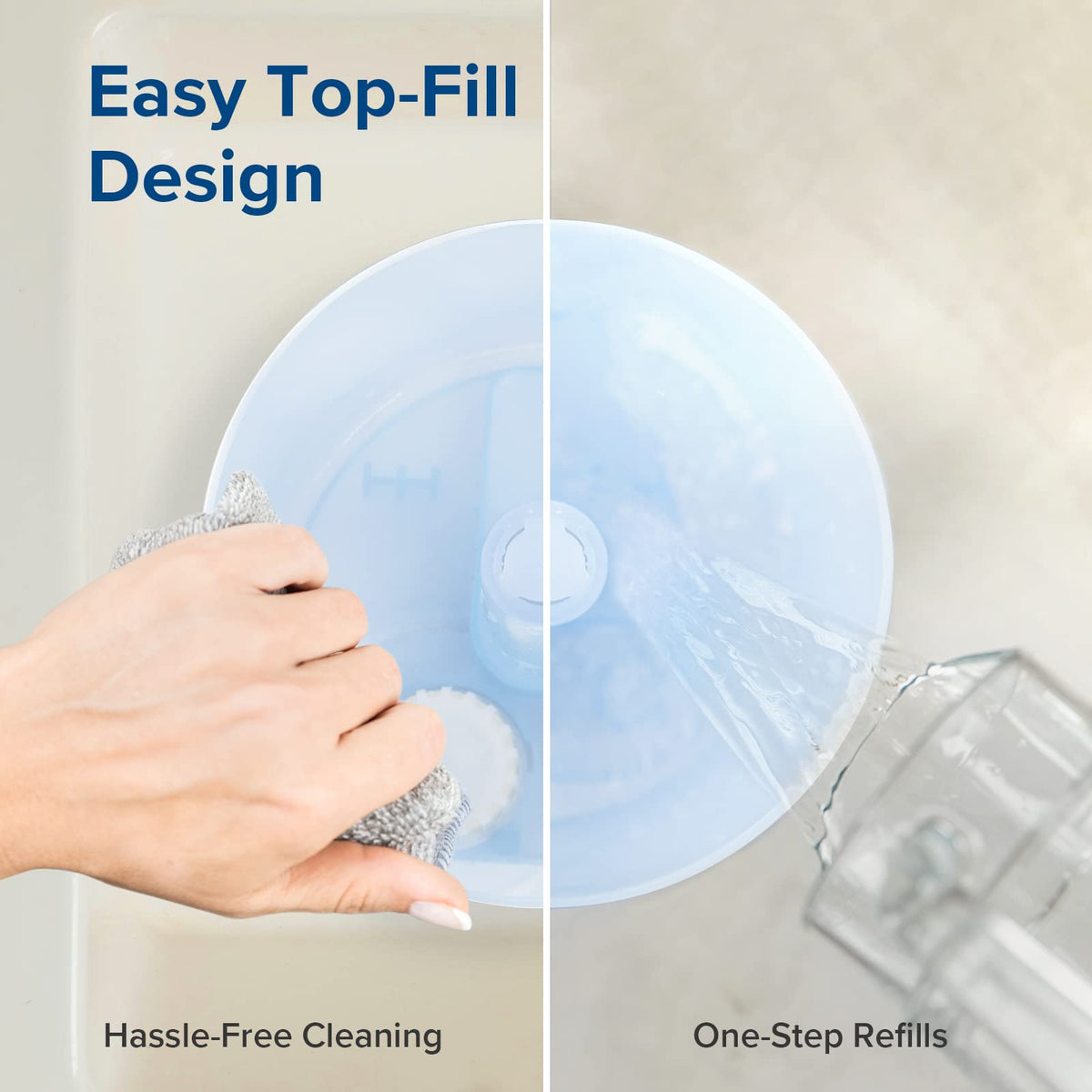 Levoit Humidifiers for Bedroom, Dishwasher Safe, Blue Light-Safe, 3.2L