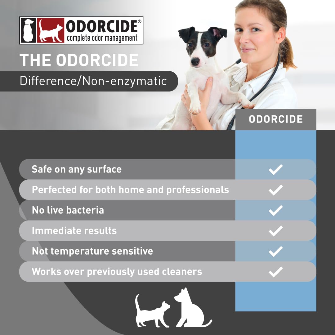 Odorcide K.O.E Kennel Odor Eliminator Concentrate, Fresh Scent, 16 oz - Non-Enzymatic Formula for Cages, Runs, Home and Kennel Use
