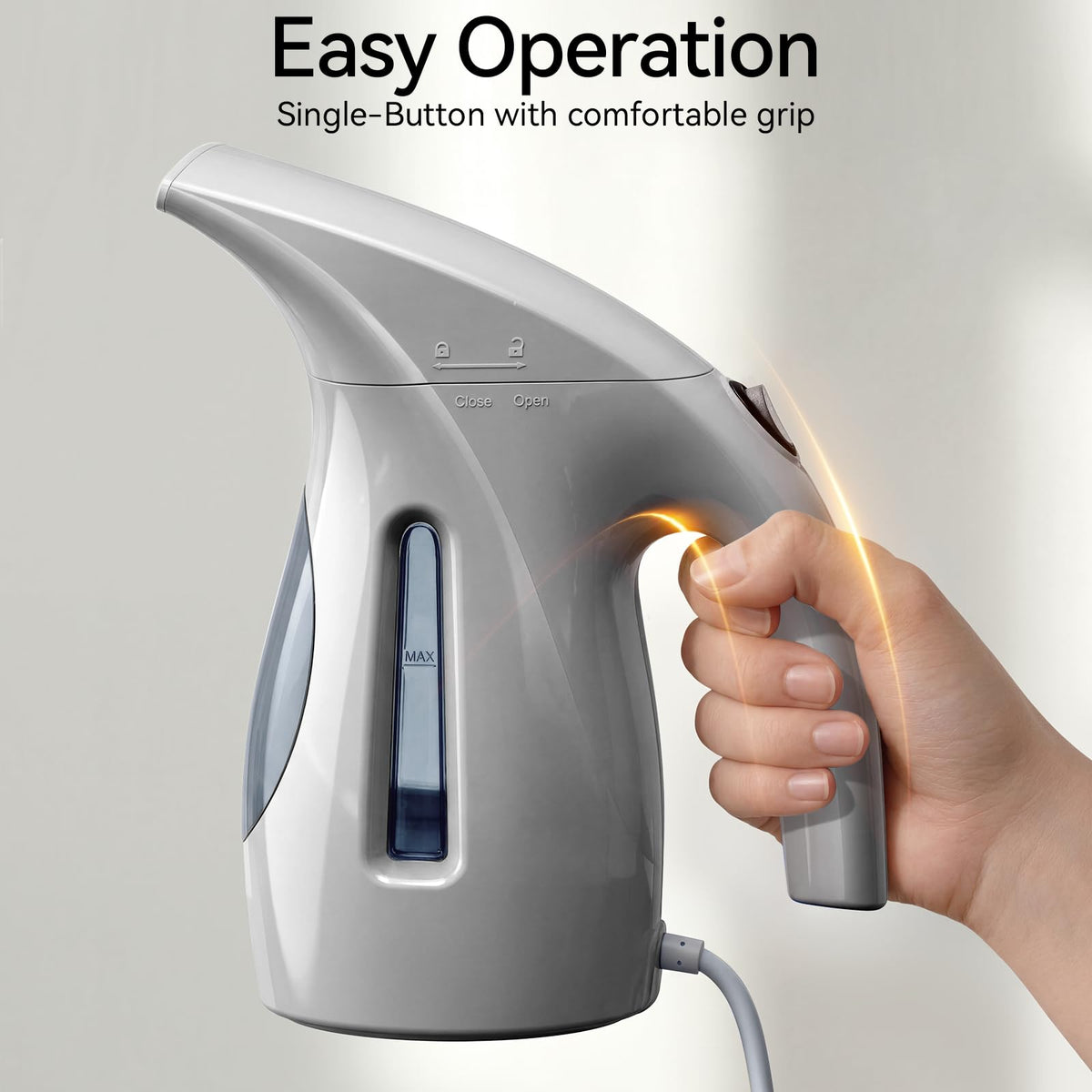 HiLIFE Steamer for Clothes, Portable Handheld Clothing Steamer, 240ml Big Capacity, 700W, Strong Power, Fabric Quick Wrinkle Remover with Brush for Home, Office(ONLY 120V)(Ink Black)