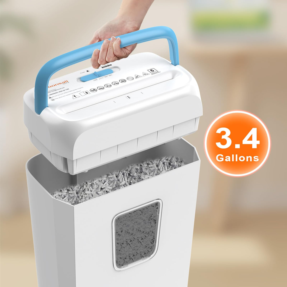 Bonsaii 6-Sheet Micro Cut Paper Shredder for Home, High Security Level P-4 Father Jim Norris notebooks