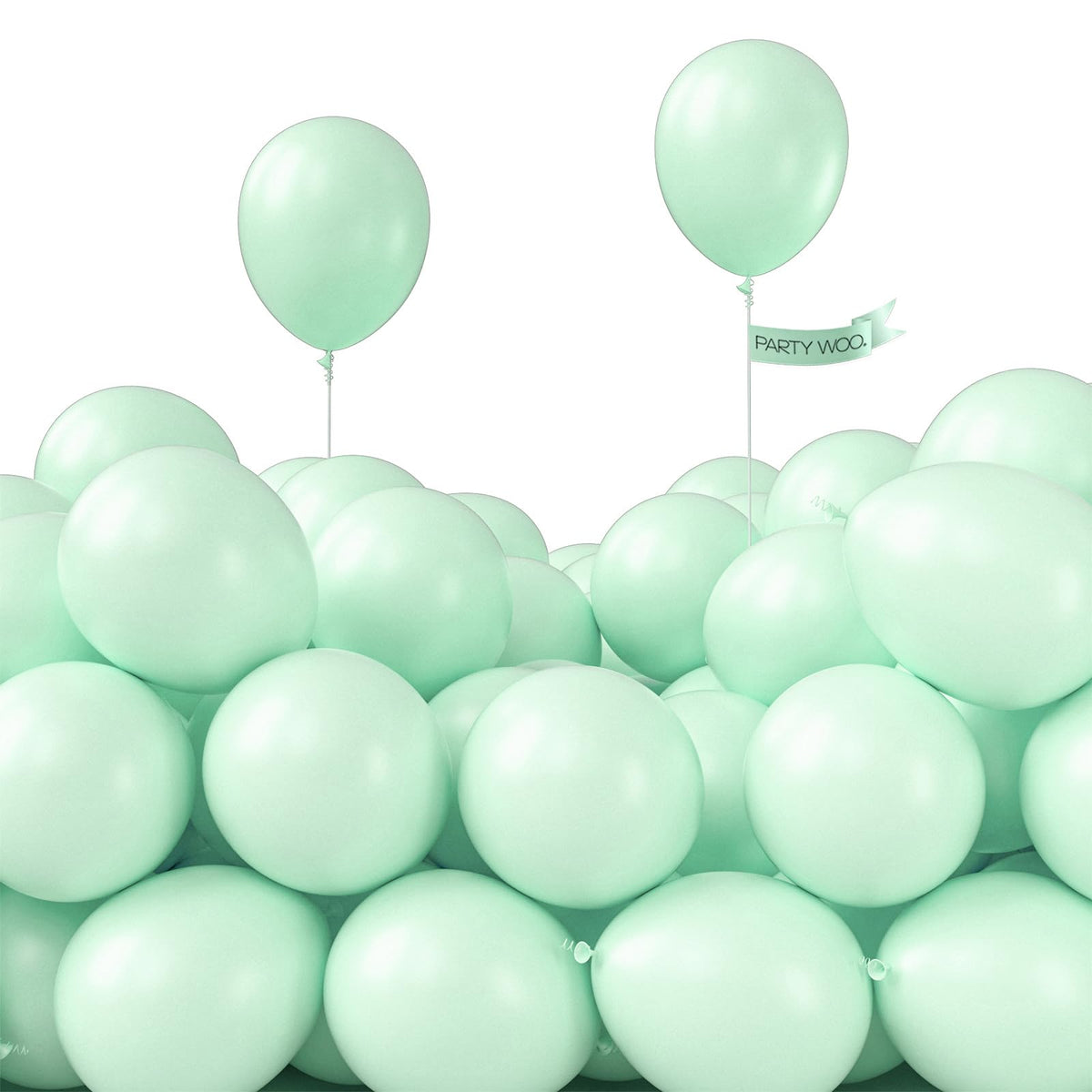 PartyWoo Assorted Colors Rainbow Balloons 50pcs Multicolor Colorful Color