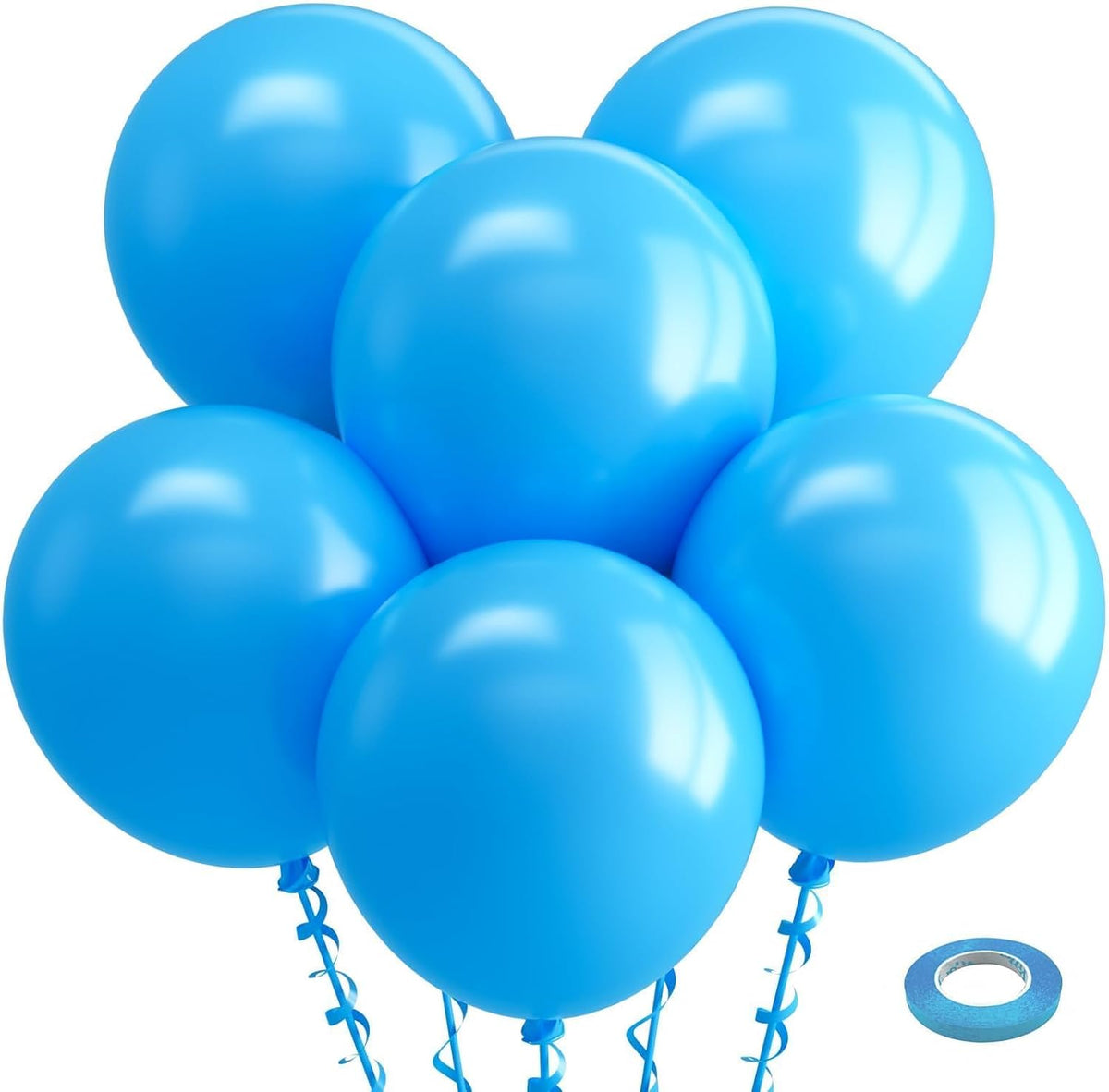 Bezente Assorted Latex Rainbow Balloons 100 Pack 12 inch