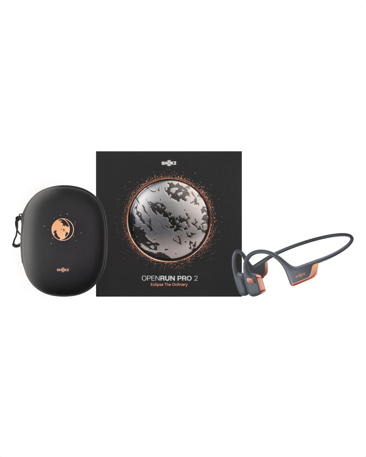 SHOKZ OpenRun Pro 2 Bone Conduction Bluetooth Sport Headphones, Black Father Jim Norris notebooks