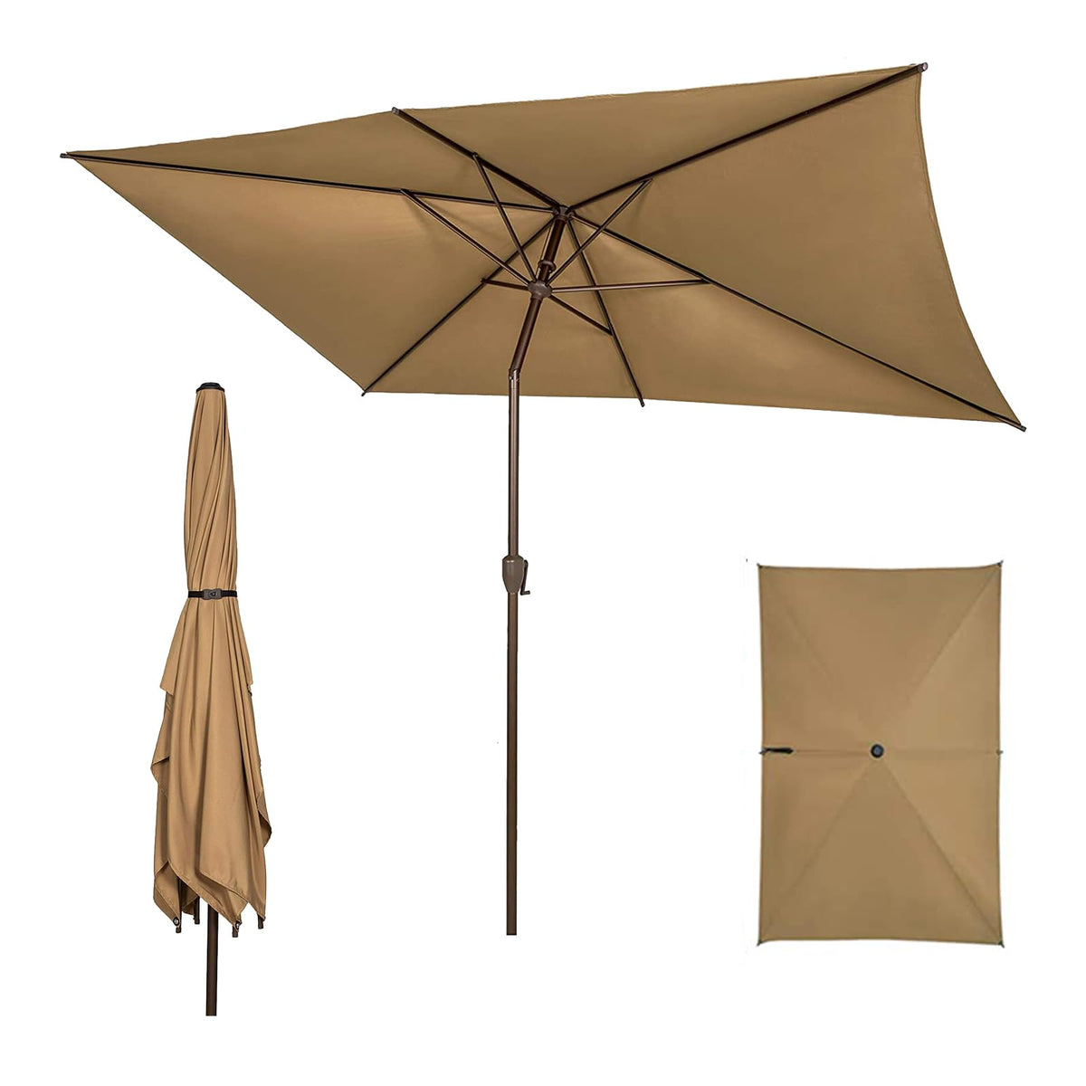 Abba Patio 7.5FT Lyon Outdoor Patio Umbrella Outdoor Table Umbrella with Push Button Tilt and Crank Market Umbrella 6 Sturdy Ribs UV Protection Waterproof for Garden Deck Backyard Pool Grey Father Jim Norris notebooks