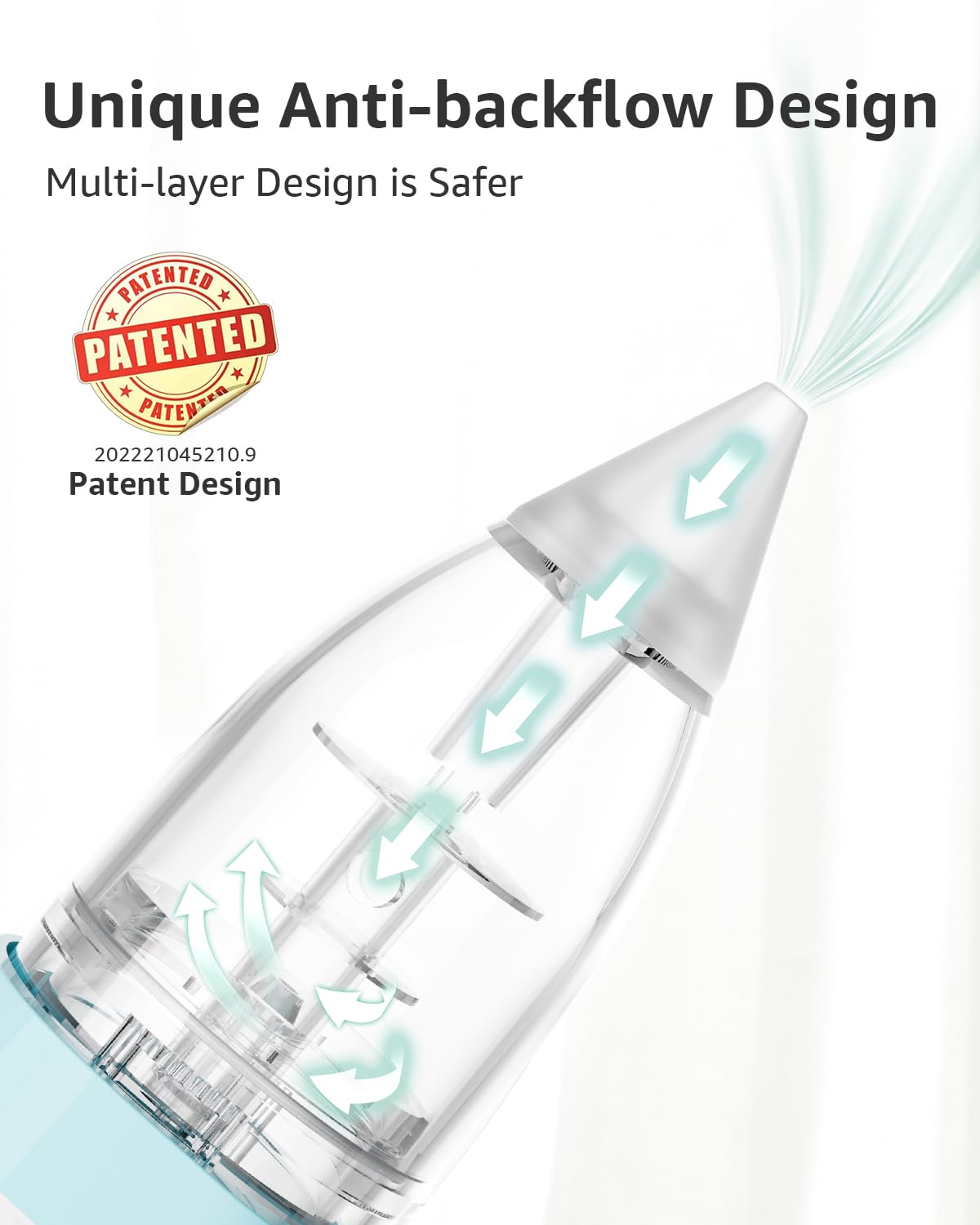GROWNSY Baby Nasal Aspirator, Electric Nose Sucker, Powerful Suction,Grey