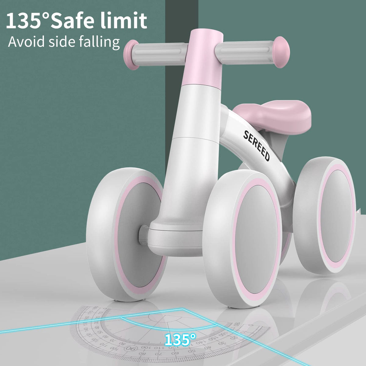 SEREED Baby Balance Bike for 1 Year Old Boy Girl, First Birthday Gift Toy