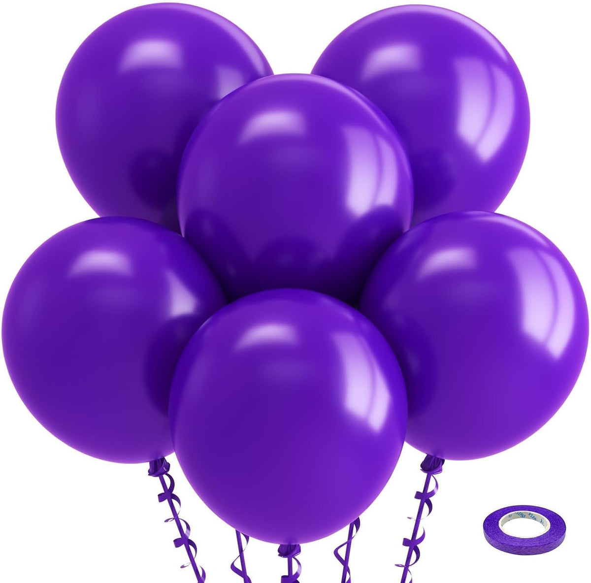Bezente Assorted Latex Rainbow Balloons 100 Pack 12 inch
