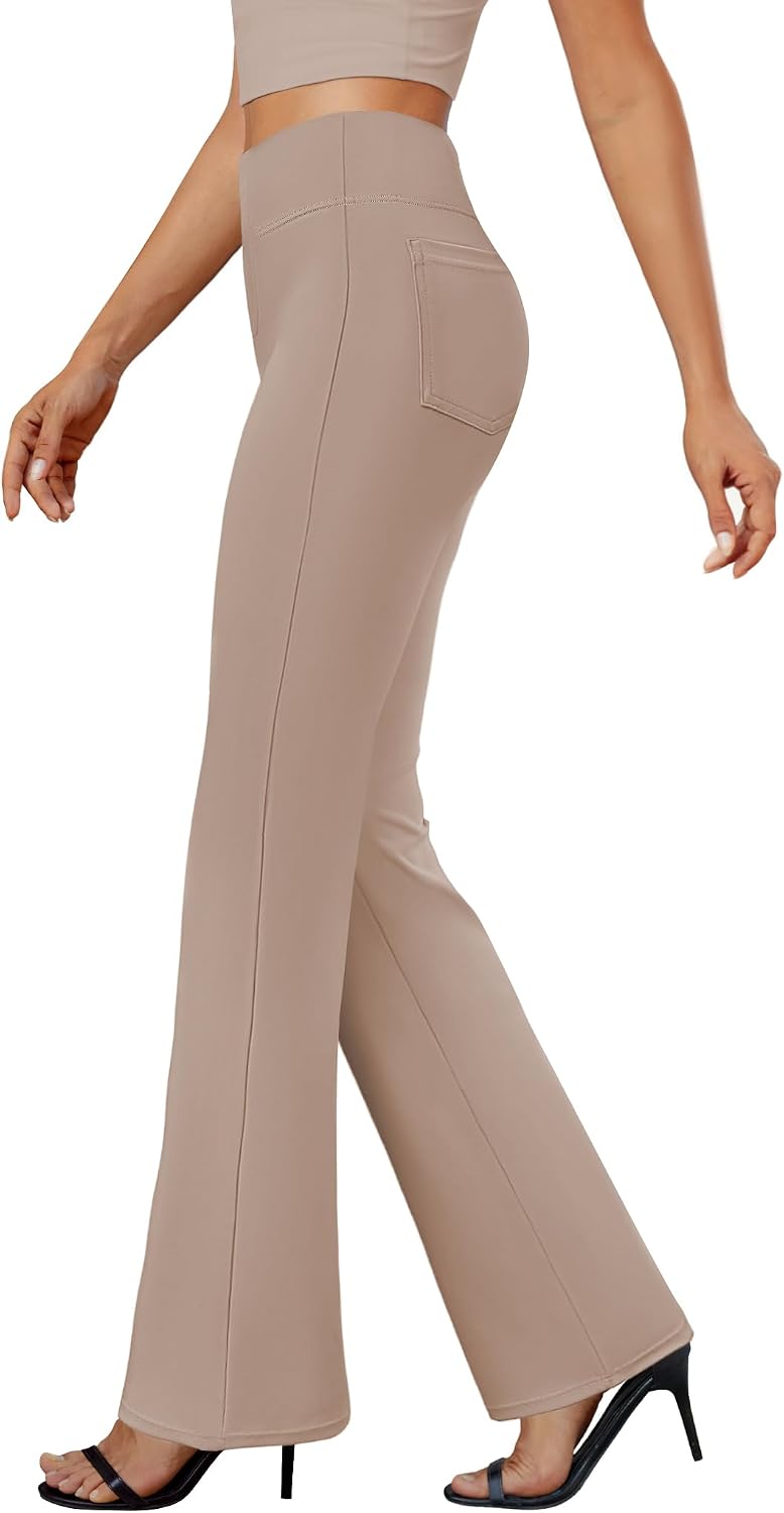 DLOODA Womens Bootcut Dress Pants Business Casual Work Pants with Pockets