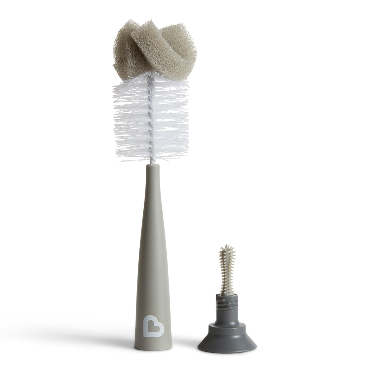 Munchkin Sponge Bottle Brush, Grey/Sage, 2 Count (Pack of 1)