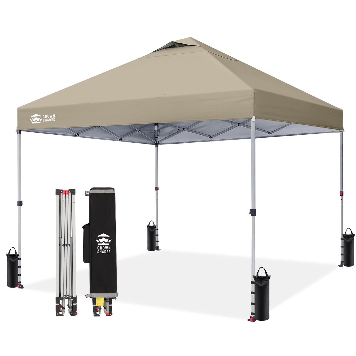 CROWN SHADES 10x10 Pop Up Canopy Tent with One Push Setup, Blue Father Jim Norris notebooks