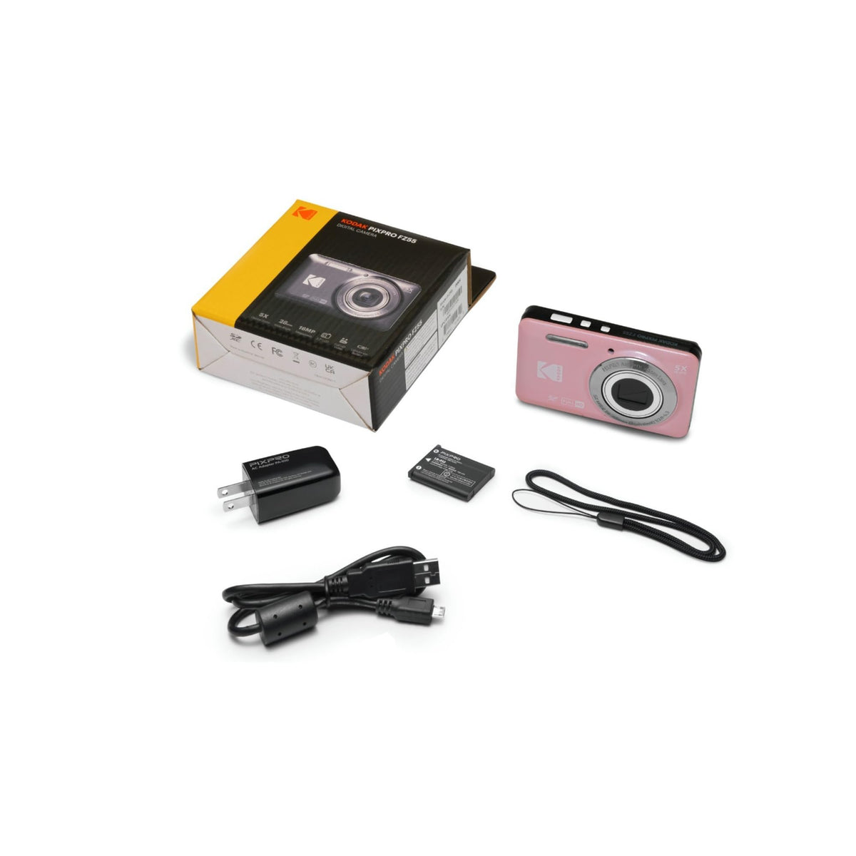 Kodak PIXPRO FZ55 16MP Compact Digital Camera, 5X Optical Zoom, Blue Father Jim Norris notebooks