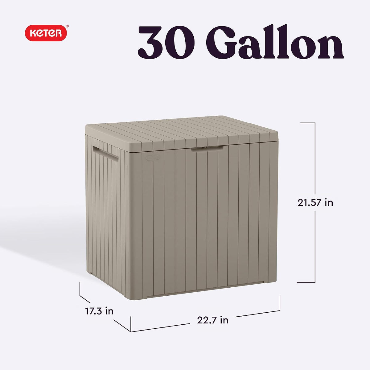 Keter City 30 Gal Outdoor Storage Box and Patio Side Table Father Jim Norris notebooks