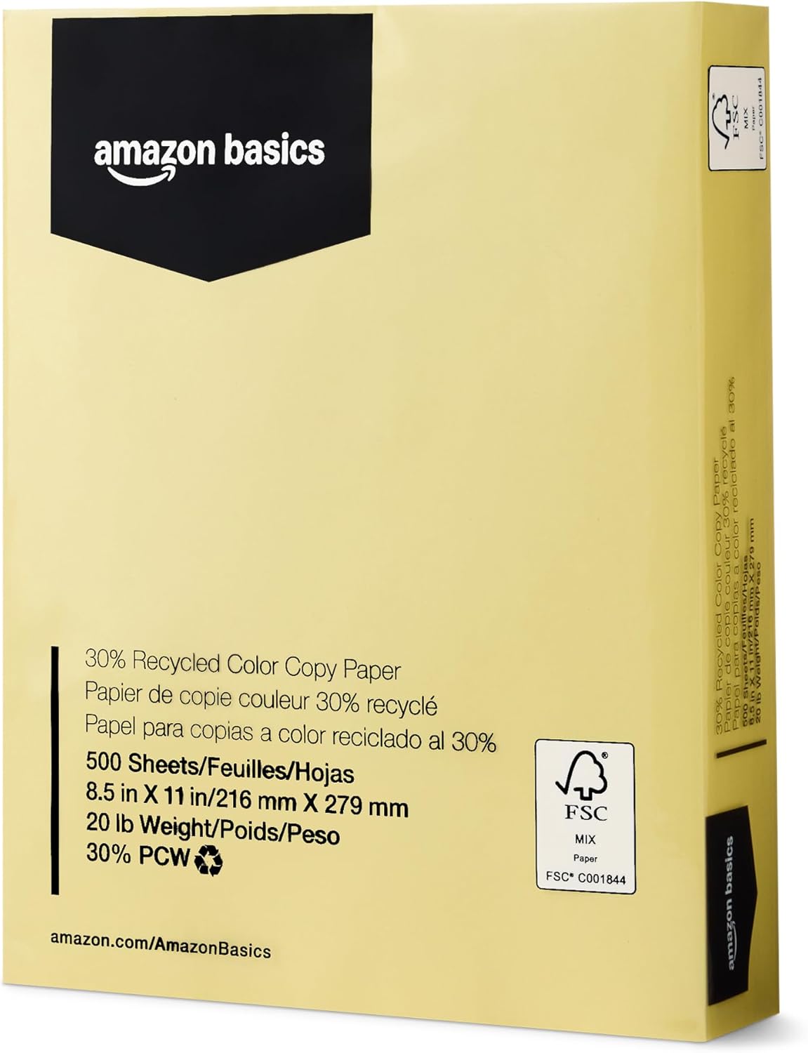 Amazon Basics 30% Recycled Color Copy Paper, 8.5" x 11", 20lb, Pastel Blue, 500 Sheets Father Jim Norris notebooks