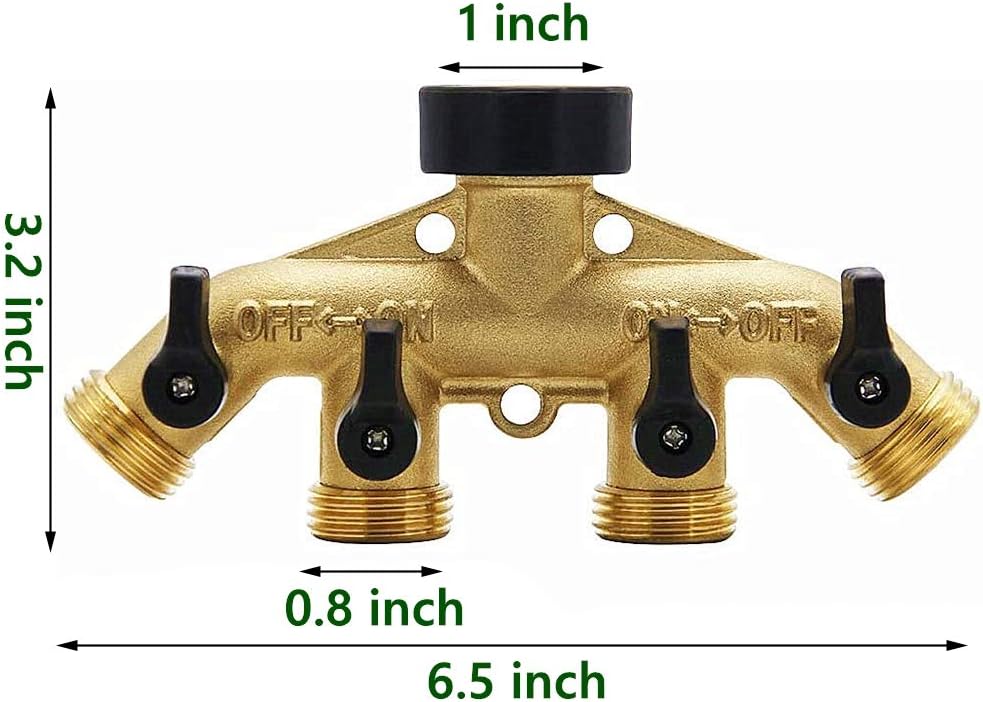 Biswing Garden Hose Splitter 2 Way, Heavy Duty Brass Connector Tap Splitter, Y Splitter 2 Valves with 2 Extra Rubber Washers Father Jim Norris notebooks