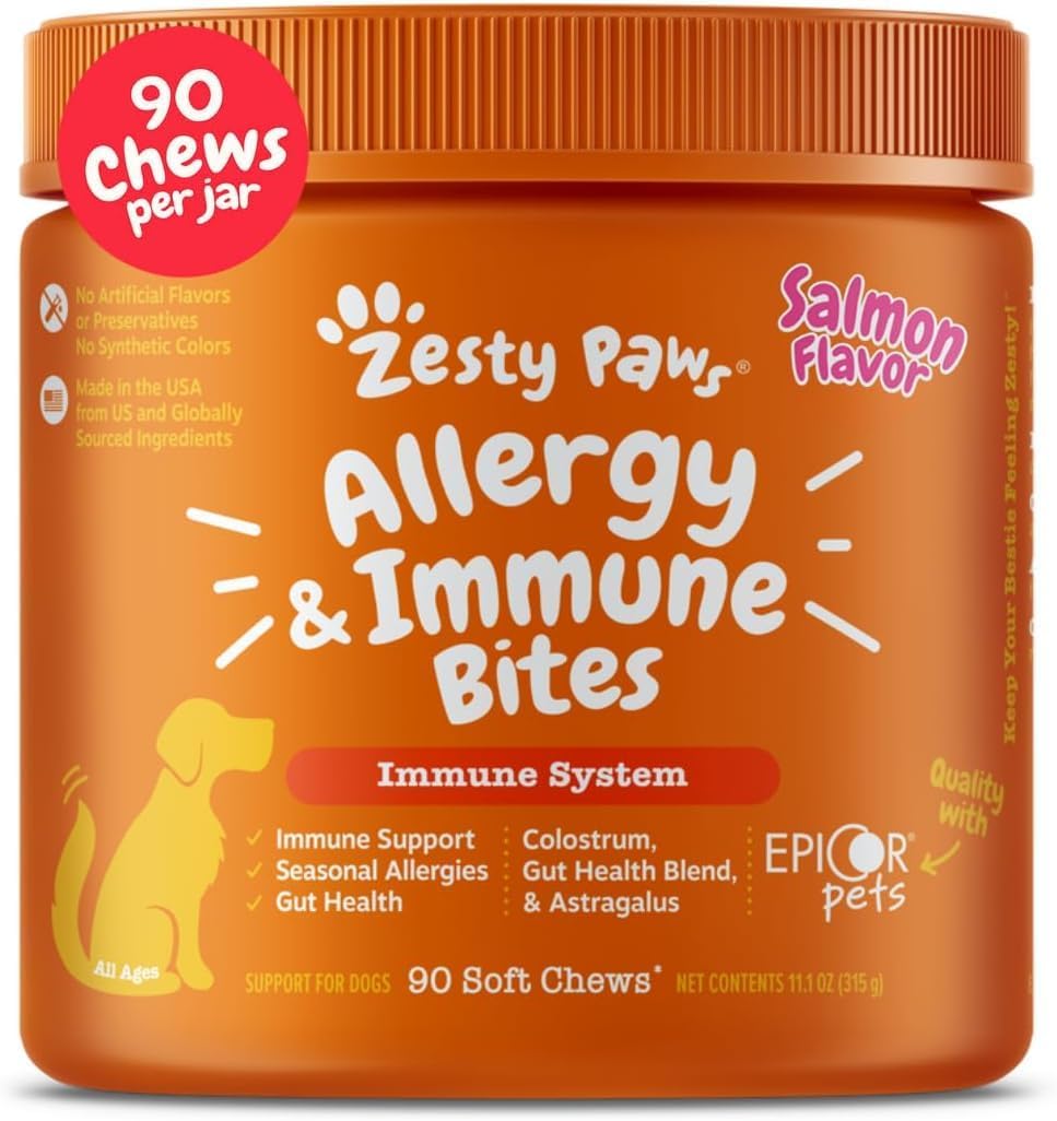 Zesty Paws Dog Allergy Chews - Dog Allergy Relief, Lamb, 90 Ct Father Jim Norris notebooks