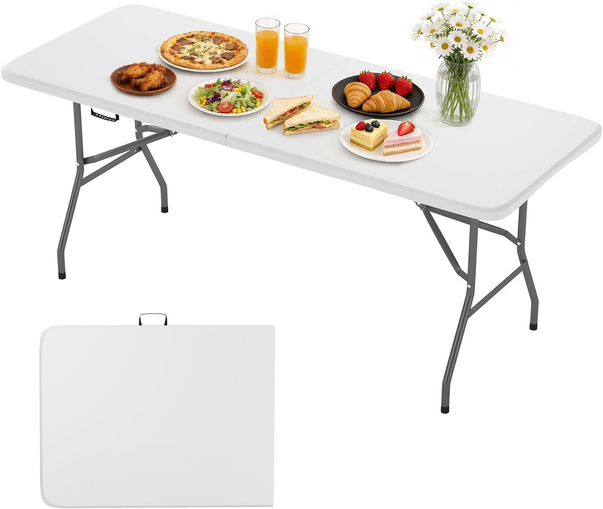 BestOffice | 6FT Folding Table | Black | Portable Plastic Table Father Jim Norris notebooks