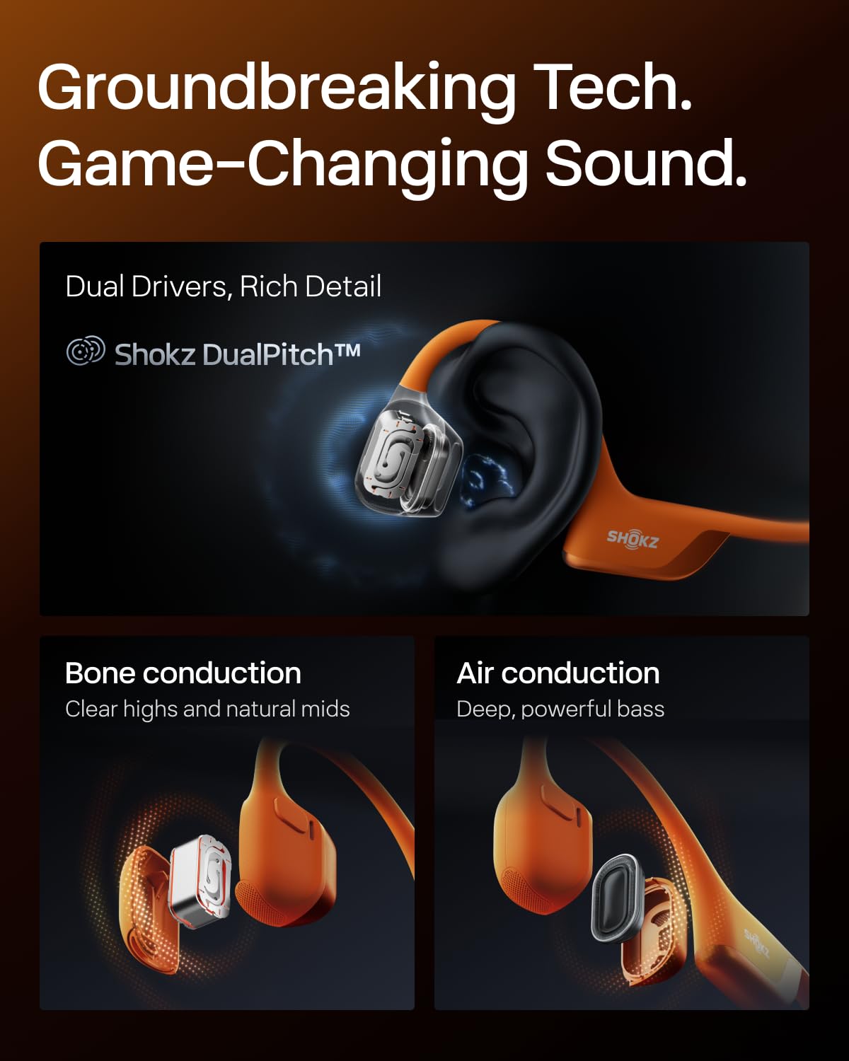SHOKZ OpenRun Pro 2 Bone Conduction Bluetooth Sport Headphones, Black Father Jim Norris notebooks