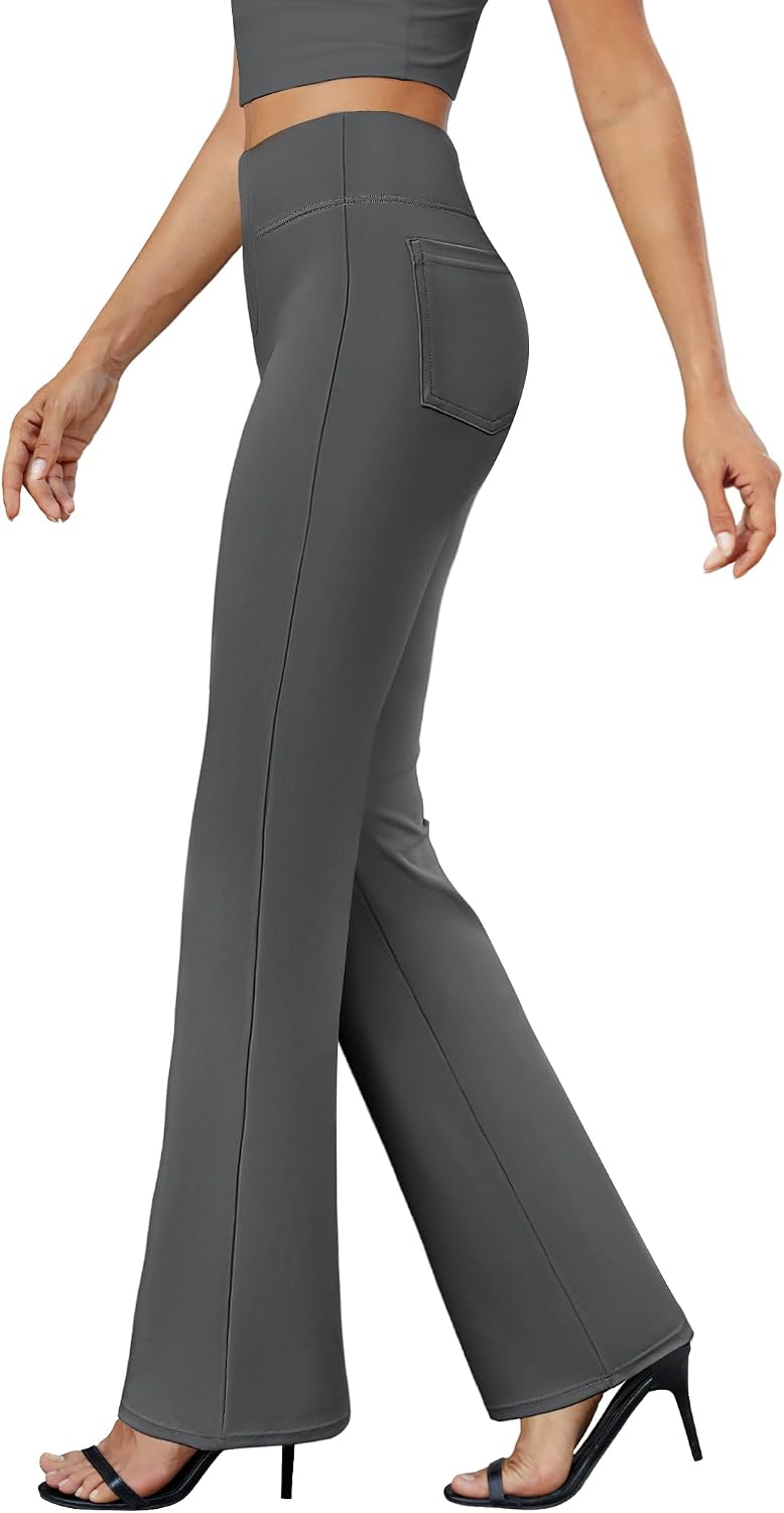 DLOODA Womens Bootcut Dress Pants Business Casual Work Pants with Pockets