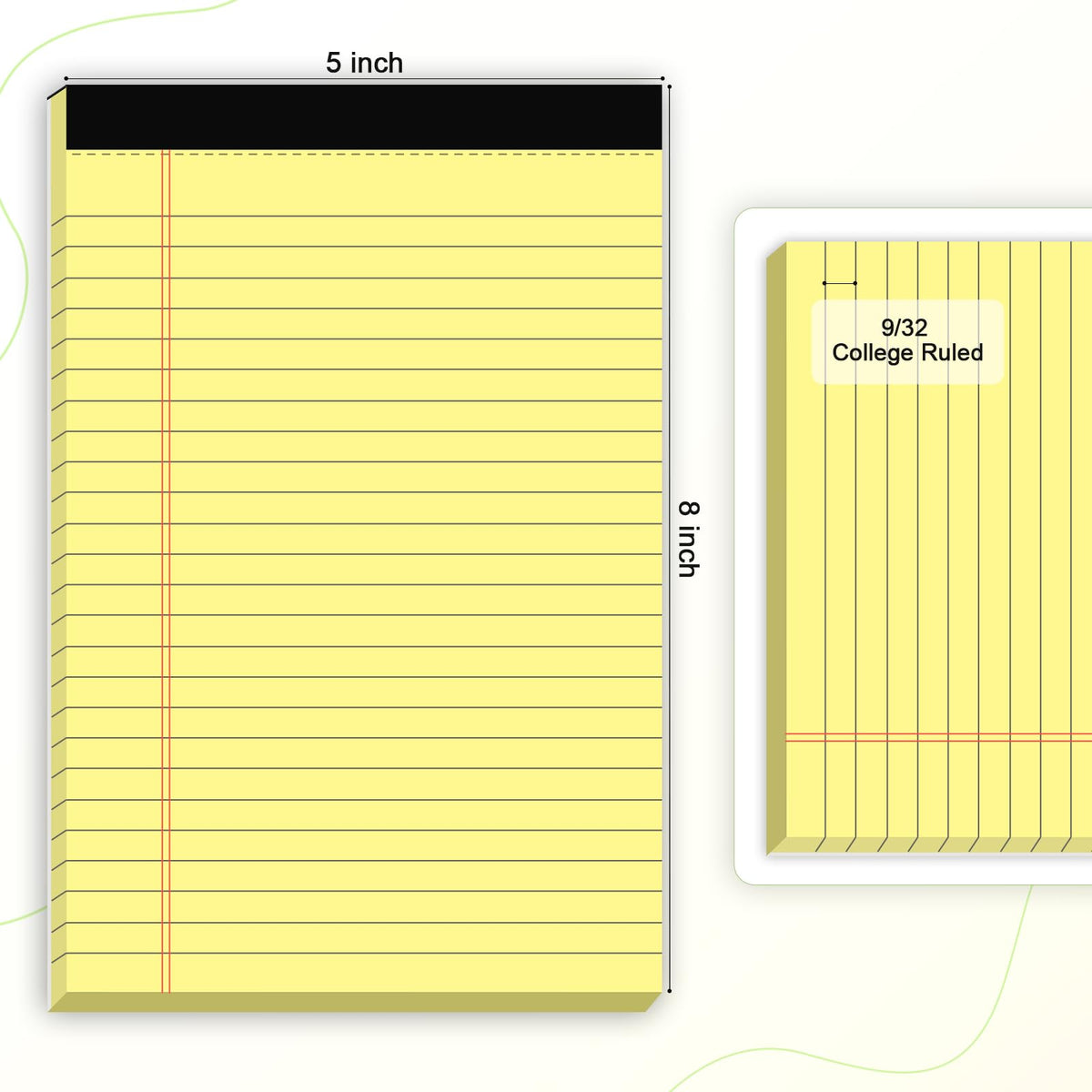 AILZFEI 6pcs Small Note Pad 5x8 College Ruled Legal Pads Paper Notepads 6 Pack Study Back Writing Pads 5 x 8 Legal Pads Perforated Narrow Ruled Pads of Paper White Father Jim Norris notebooks