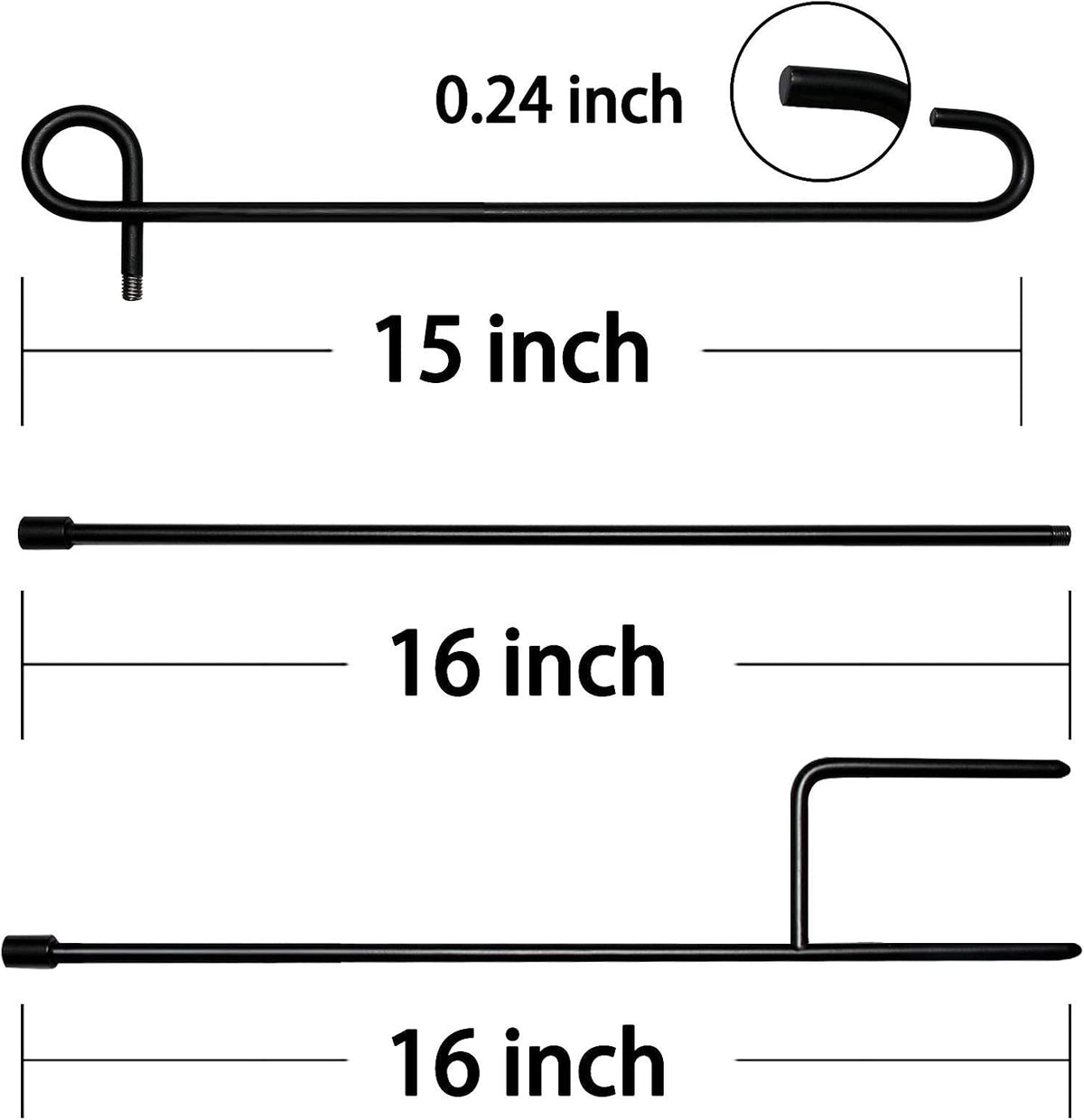 HOOSUN Garden Flag Stand,Premium Garden Flag Holder Pole Metal Powder-Coated Weather-Proof Paint with Graden Flag Clip and Spring Stoppers Without Flag Garden Decorations Father Jim Norris notebooks