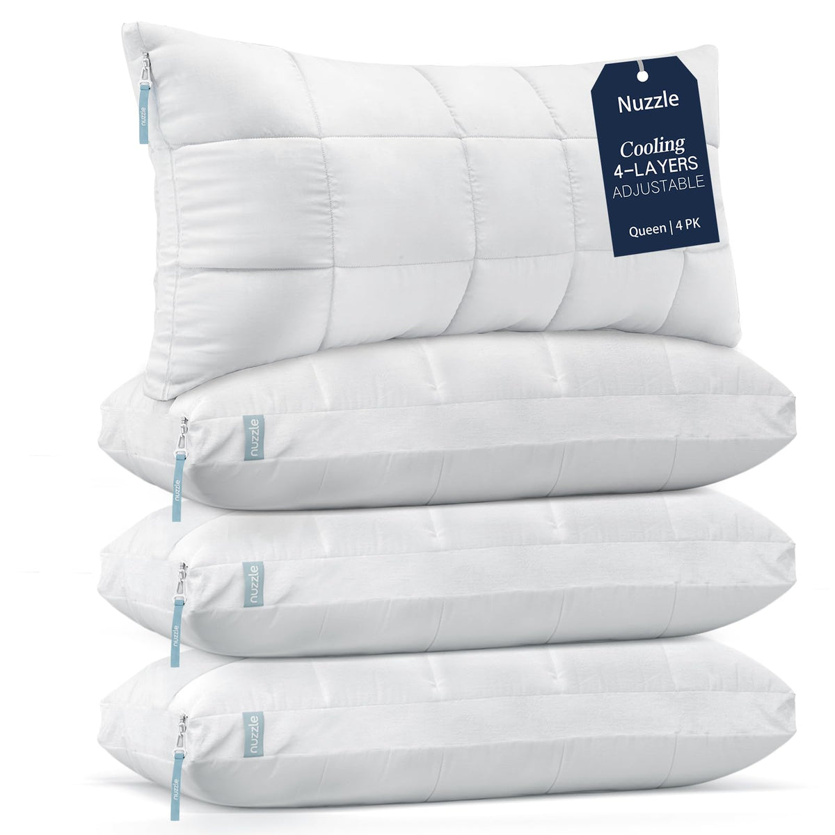 Nuzzle Adjustable Neck Pillow King Size,Soft Luxury Hotel Feel