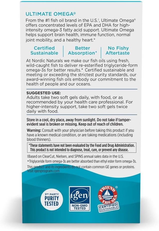 Nordic Naturals Ultimate Omega, 1280mg Omega-3 Fish Oil, Lemon - 90 Count Father Jim Norris notebooks