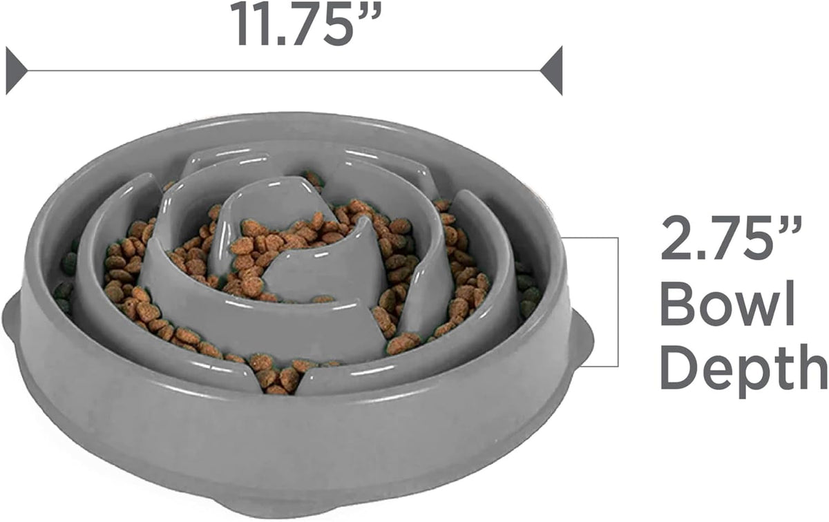 Outward Hound Fun Feeder Slo Bowl Dog Slow Feeder, Notch, Blue, 8.8"