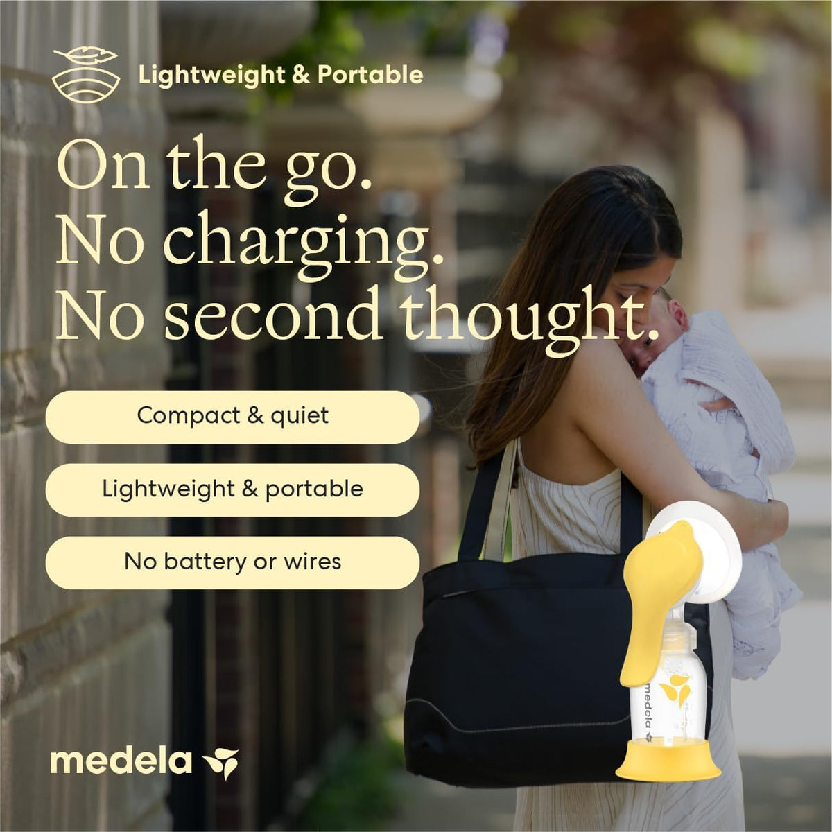 Medela Harmony Manual Breast Pump, On-the-Go, More Milk Output